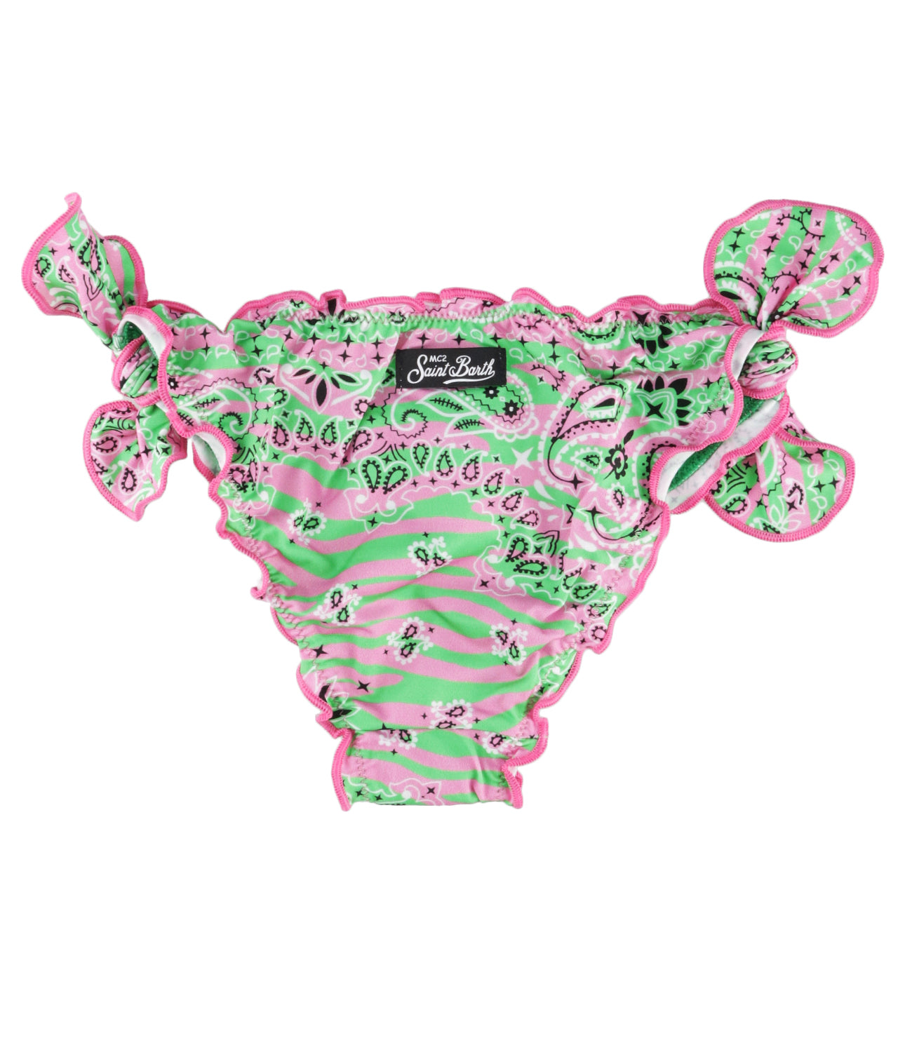 MC2 Saint Barth Kids | Green and Pink Swimsuit Briefs