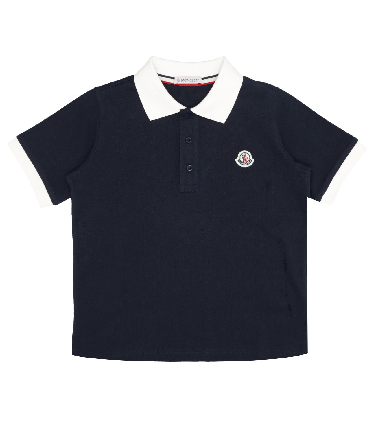 Moncler Junior | Polo Blu e Bianco