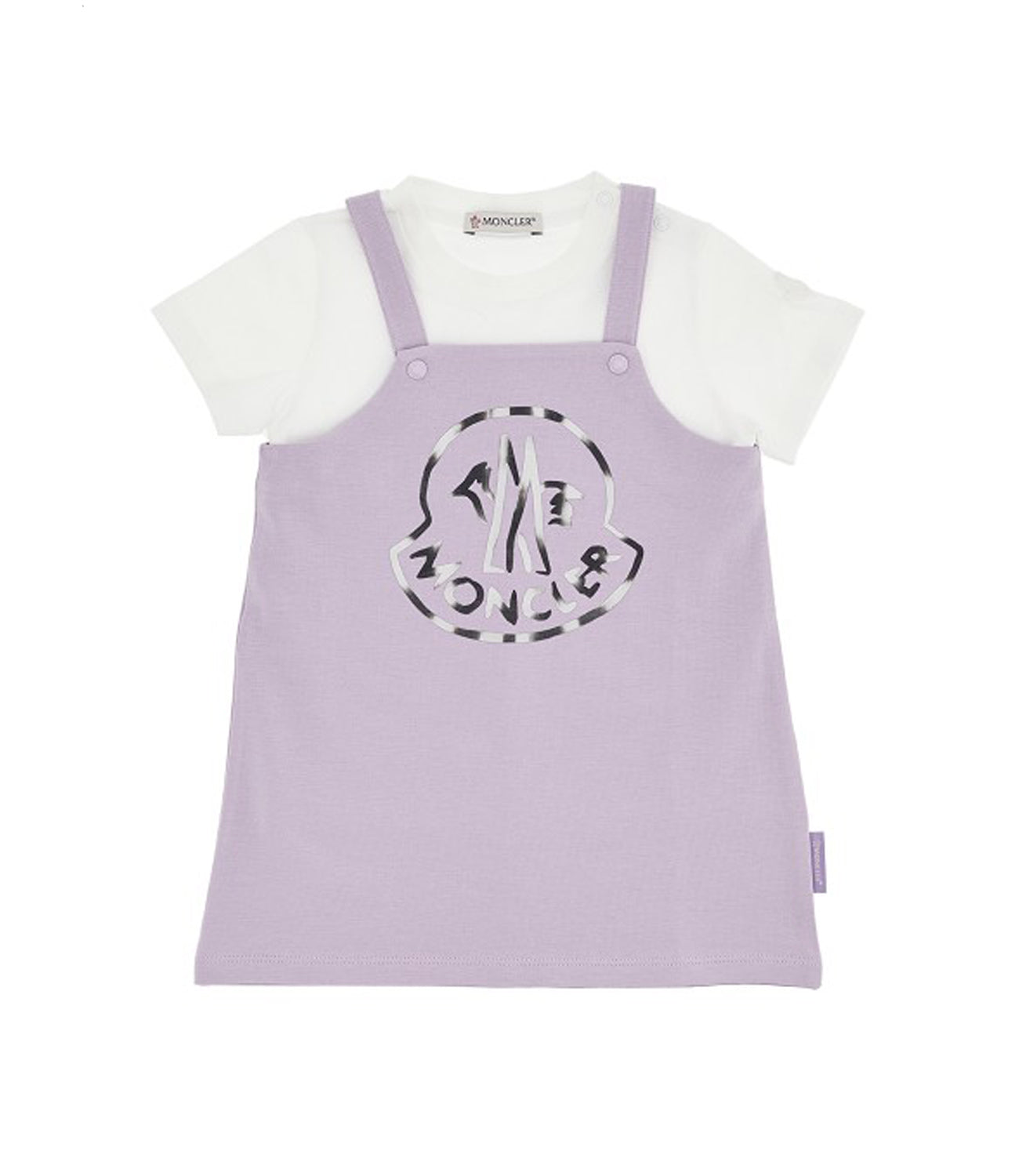 Moncler Junior | Set T-Shirt e Gonna Bianco e Lilla