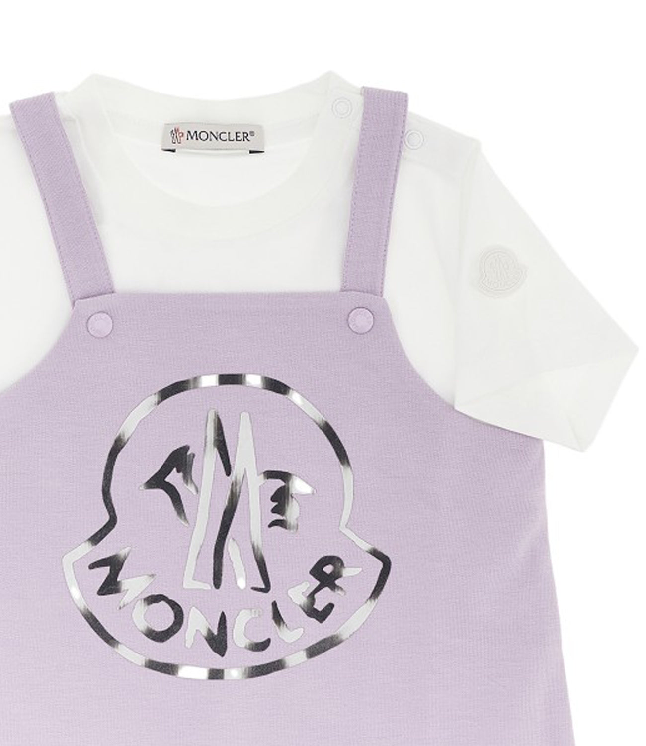 Moncler Junior | White and Lilac T-Shirt and Skirt Set