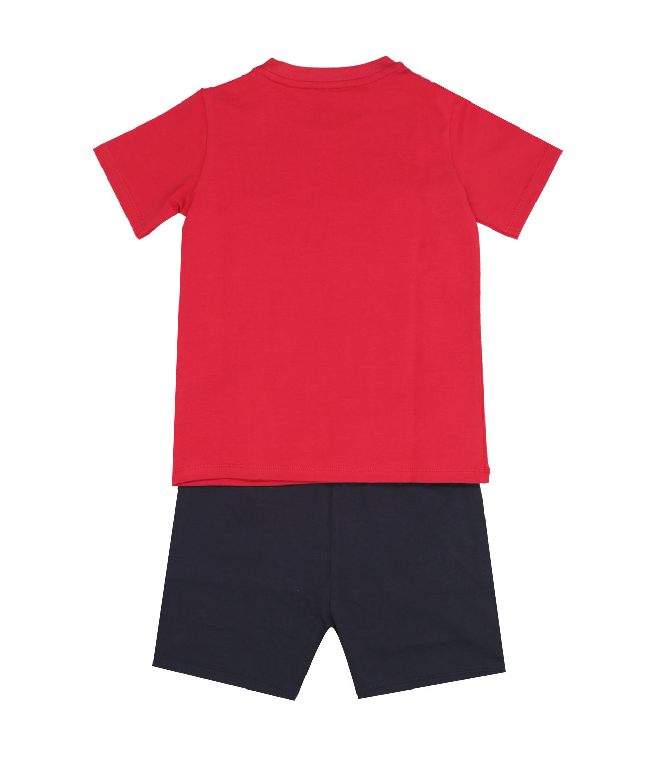 Moncler Junior | Red and Blue T-Shirt+Bermuda Shorts Set