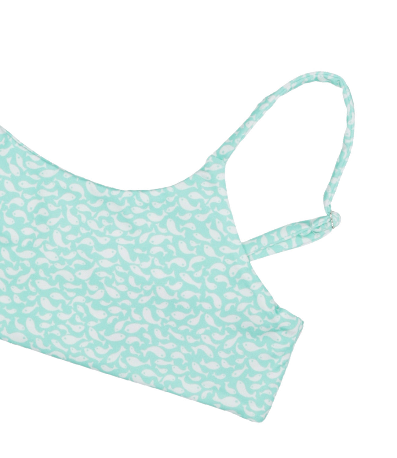 Red Fish Beachwear | Aqua Green Top Swimsuit