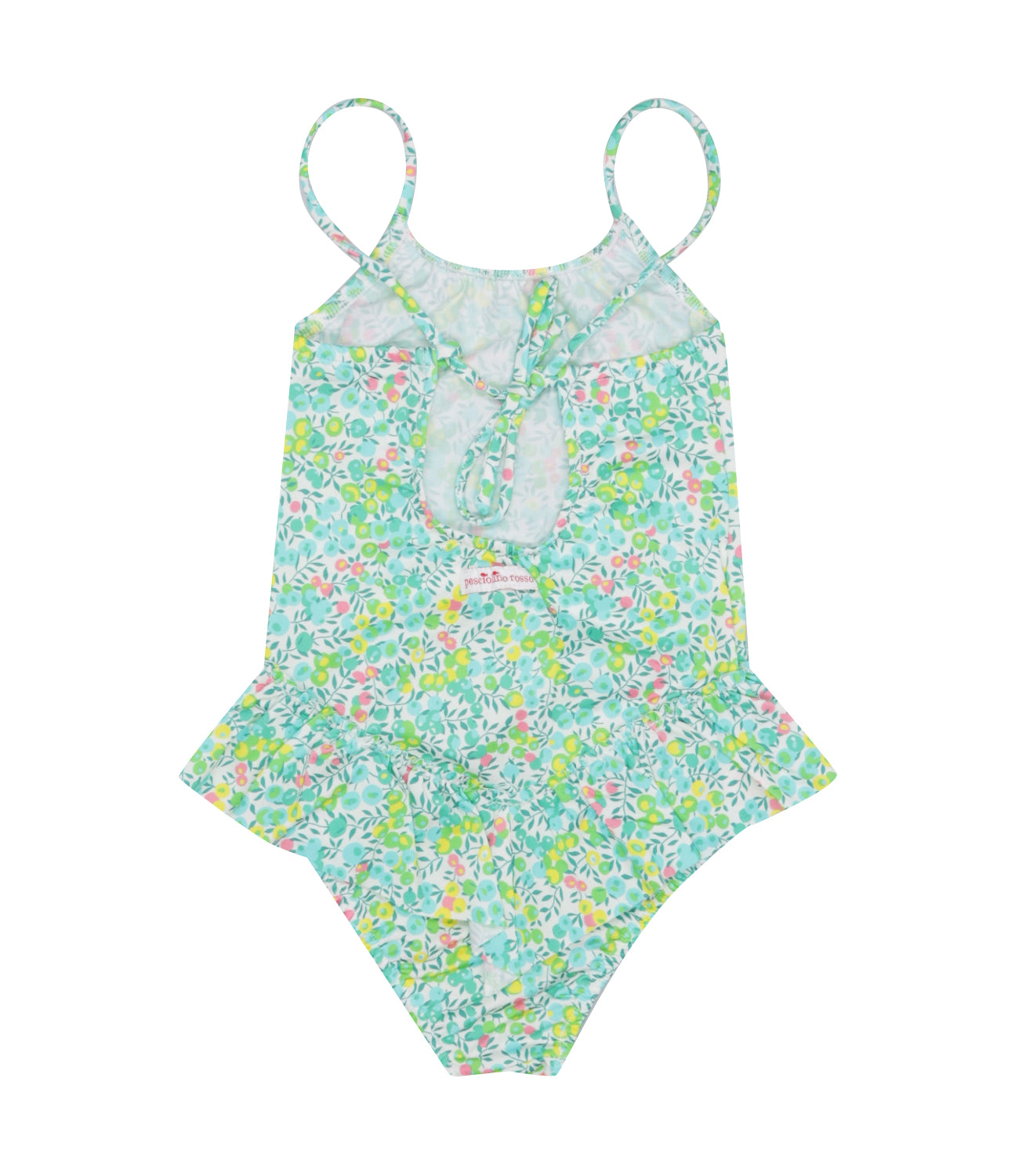 Pesciolino Rosso Beachwear | Costume Intero Bianco e Verde