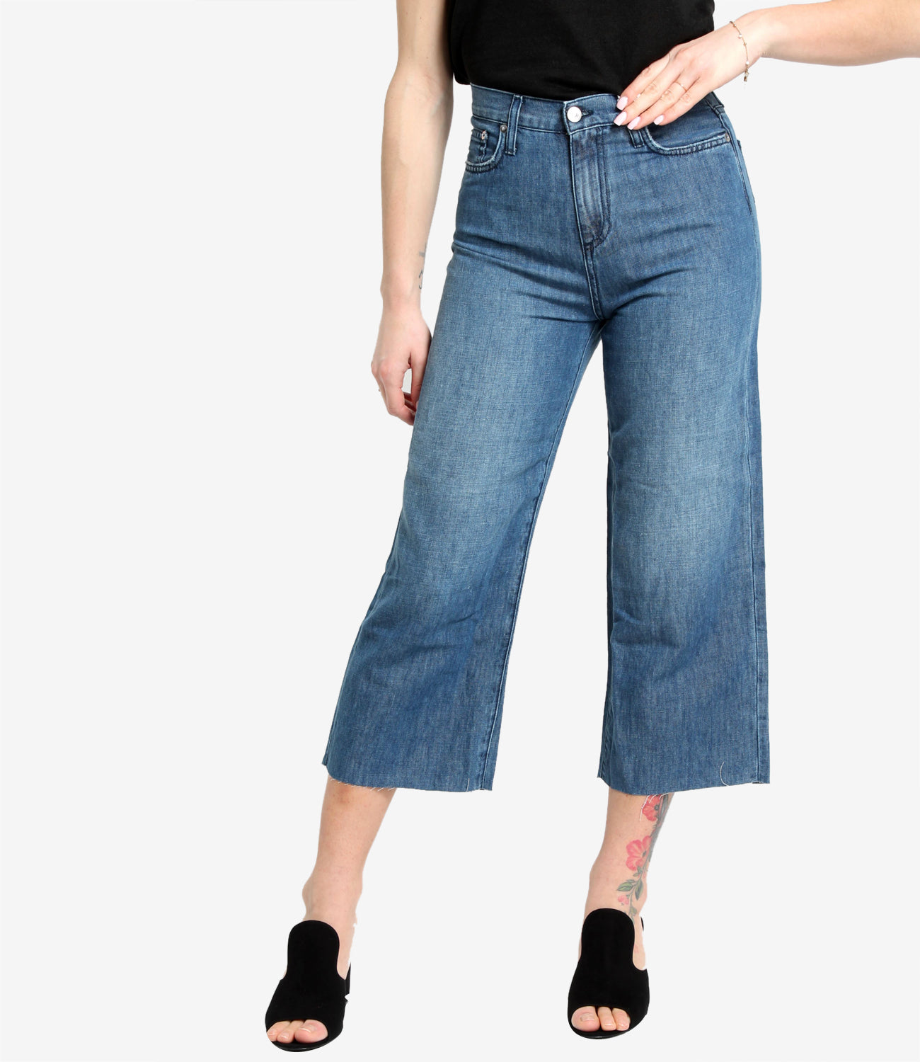 Roy Roger's | Jeans Cropped Denim Medio