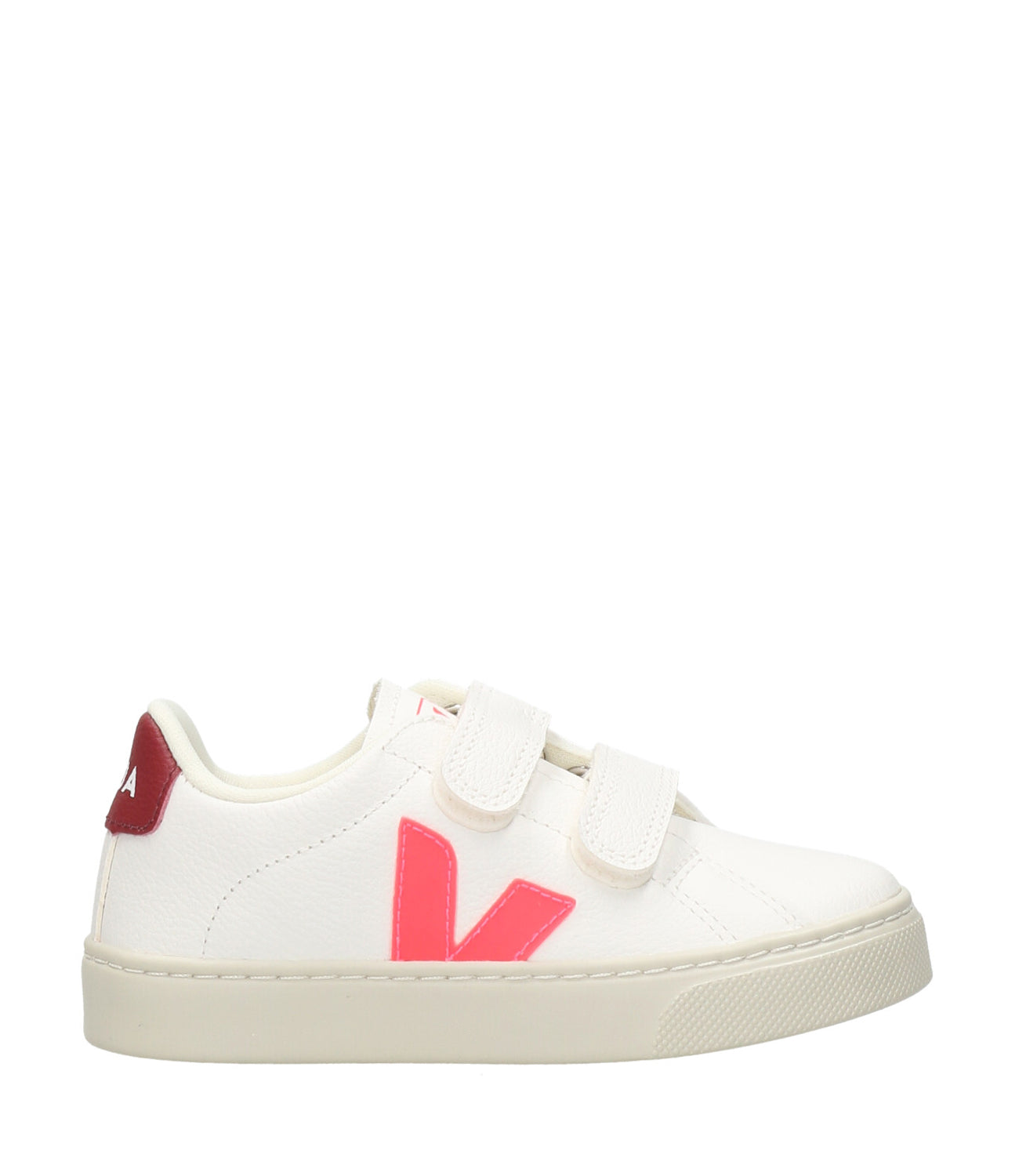 Veja Kids | Sneakers Chromefree Bianco, Rosa Fluo e Bordeaux