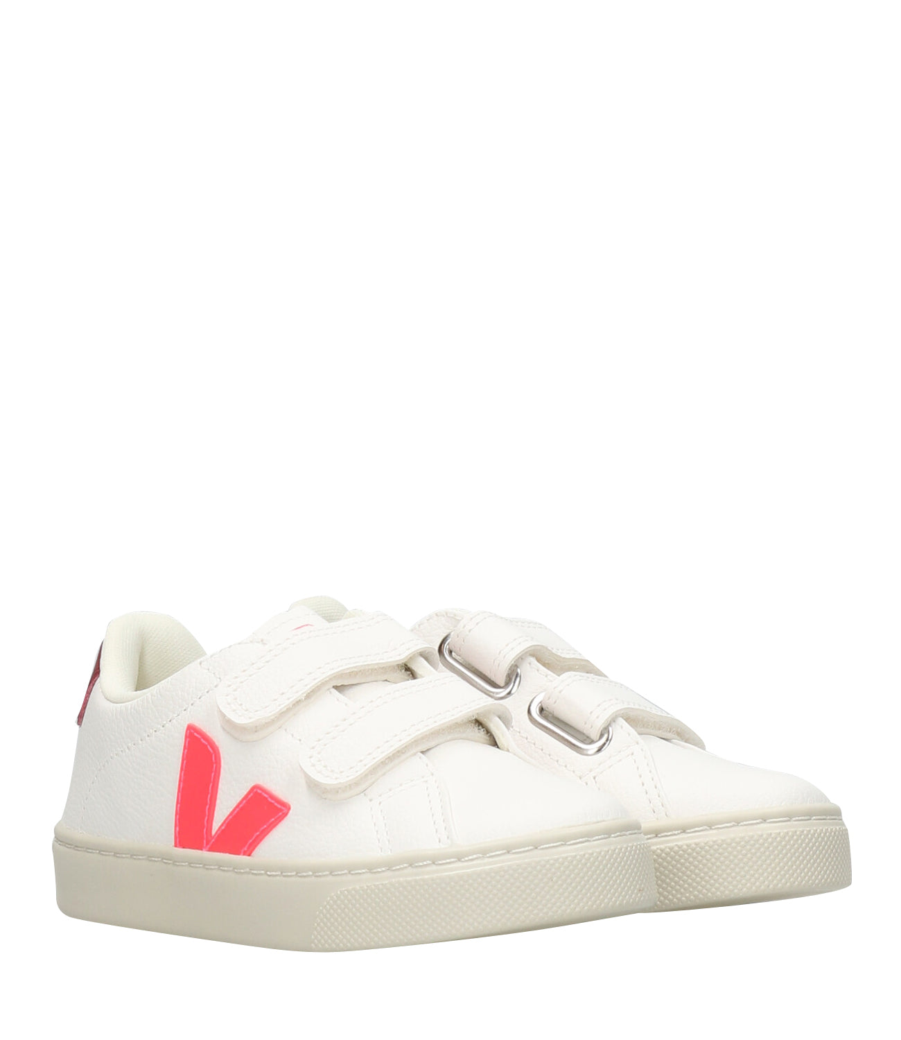 Veja Kids | Sneakers Chromefree Bianco, Rosa Fluo e Bordeaux