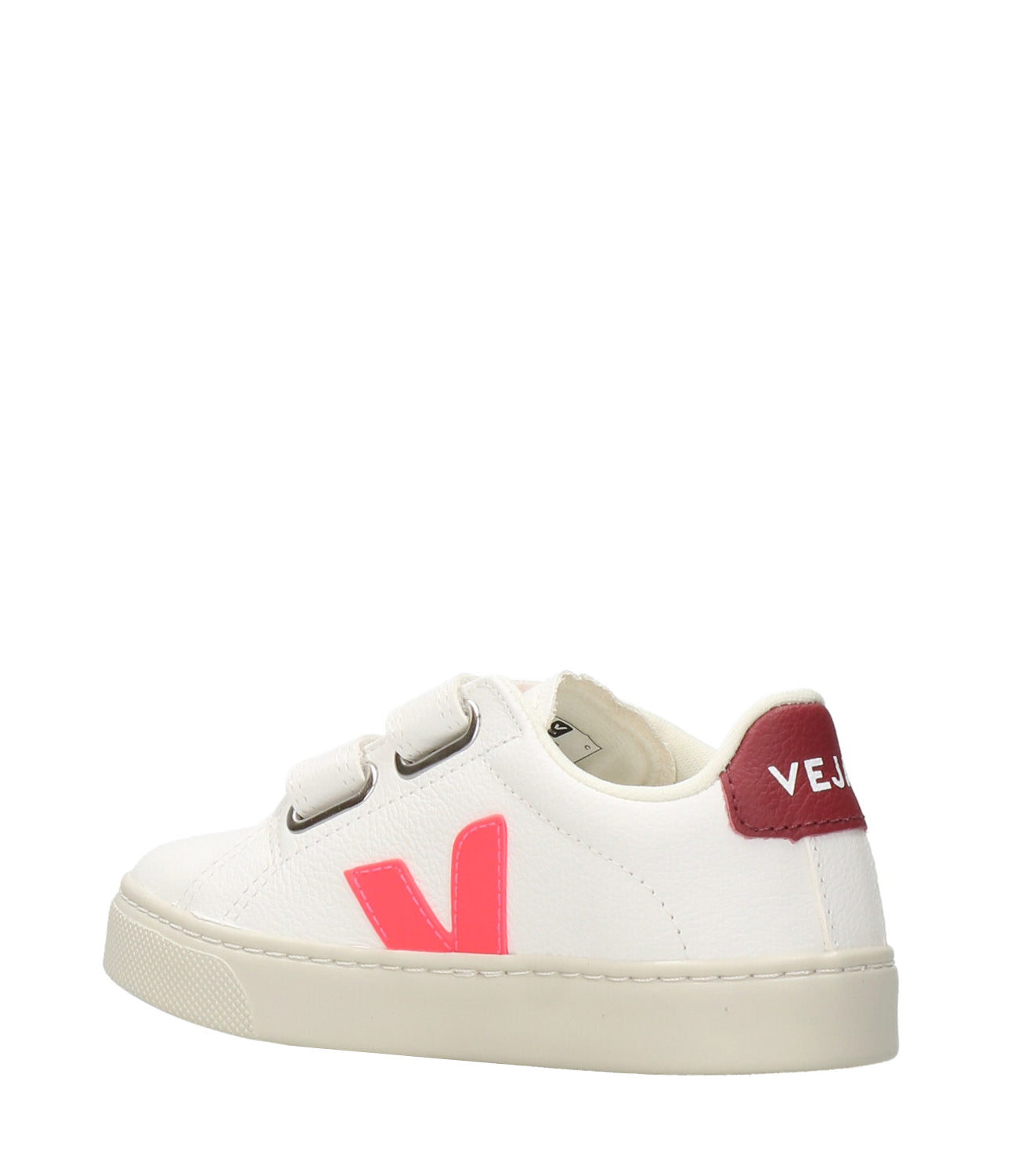 Veja Kids | Sneakers Chromefree Bianco, Rosa Fluo e Bordeaux