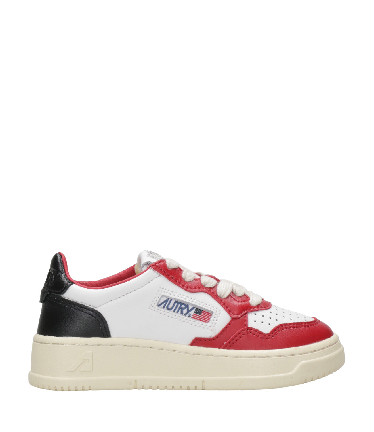 Autry Kids | Sneakers Medalist Low Bianca, Rossa e Nera