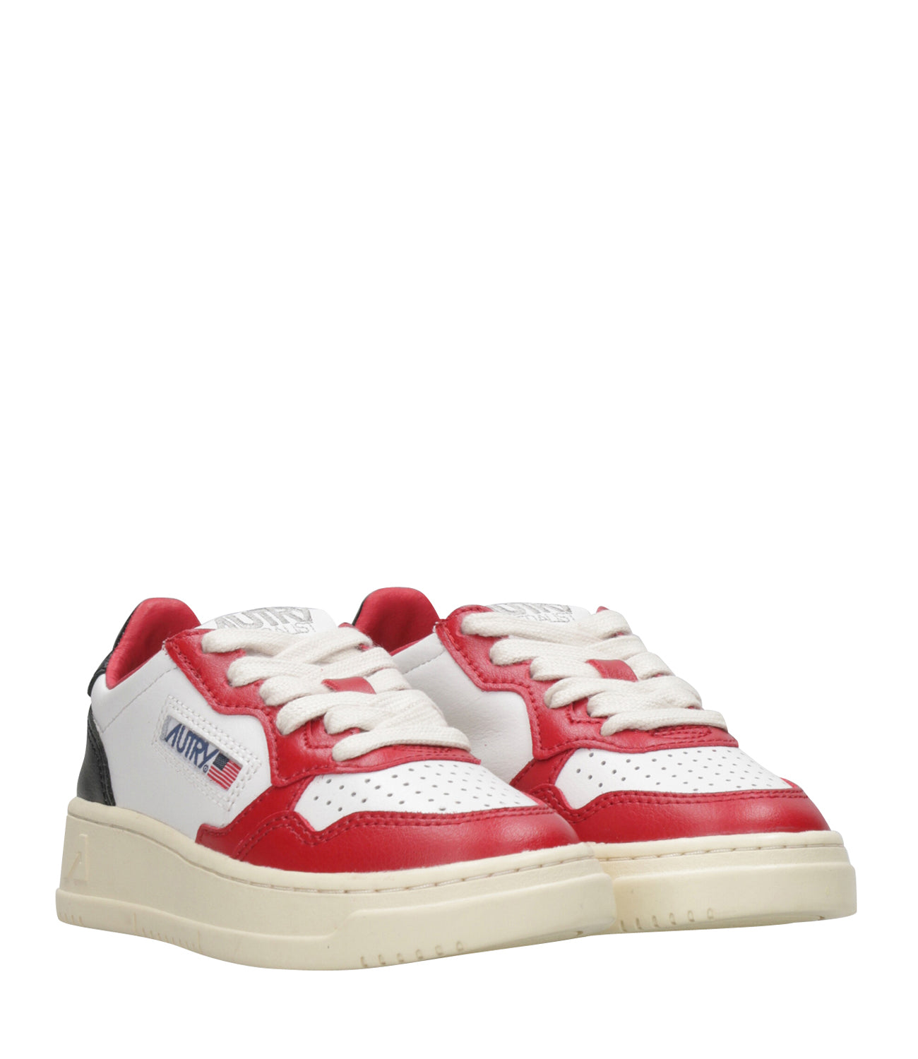 Autry Kids | Sneakers Medalist Low Bianca, Rossa e Nera