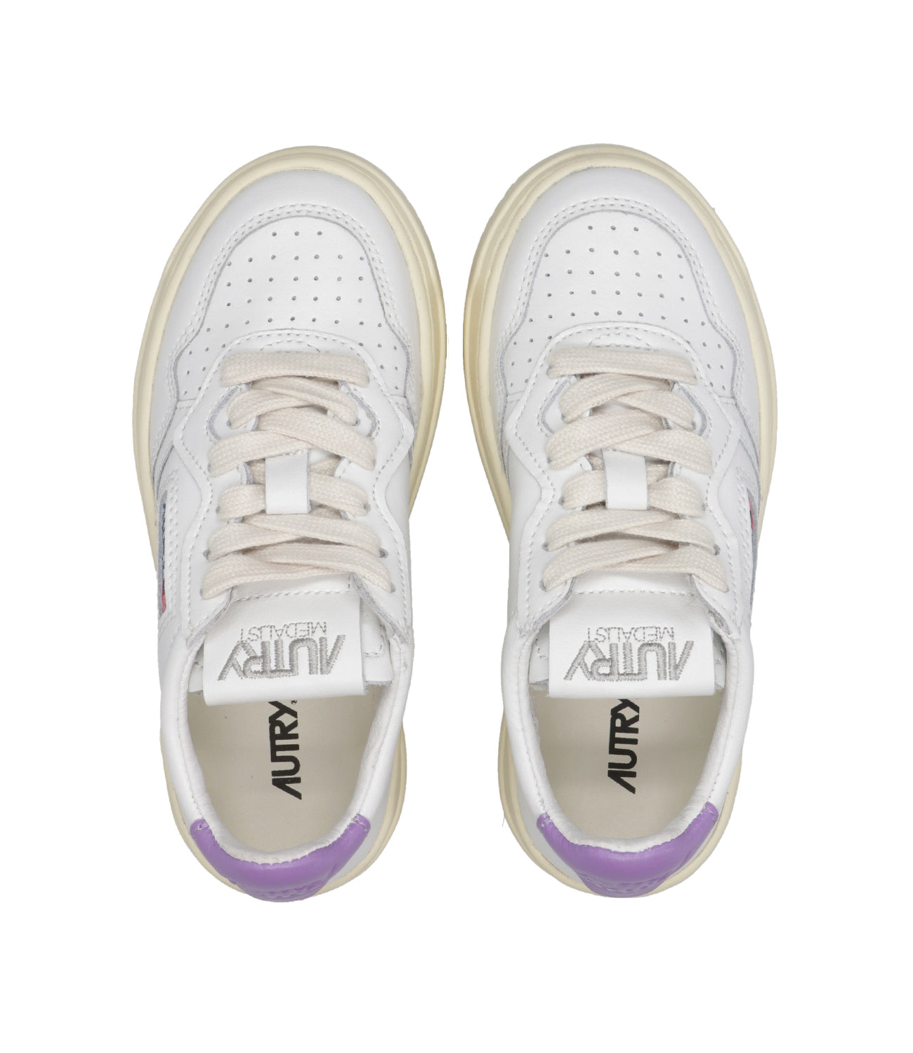 Autry Kids | Sneakers Medalist Low Bianca e Glicine