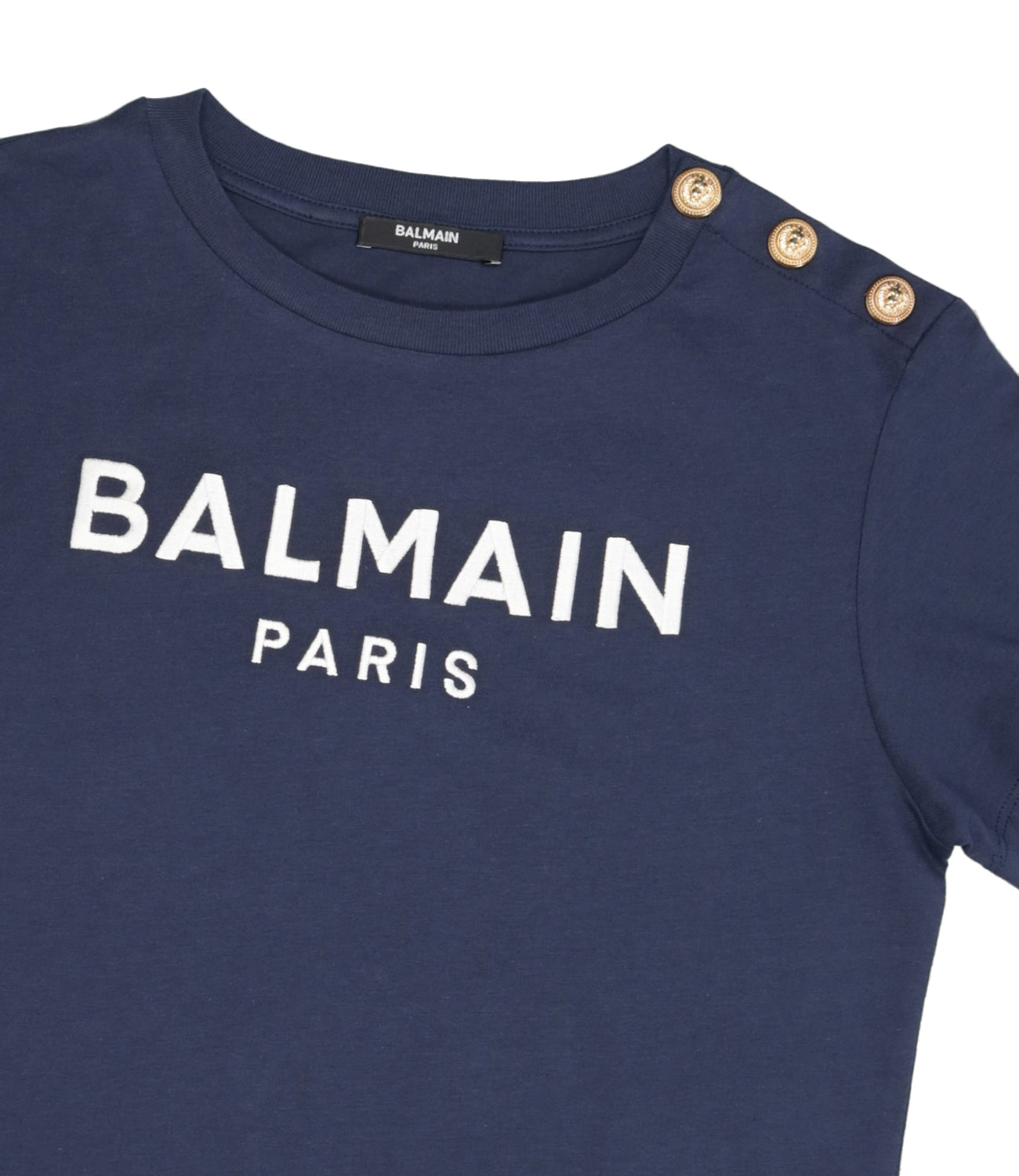 Balmain Kids | T-Shirt Blu navy e Bianco