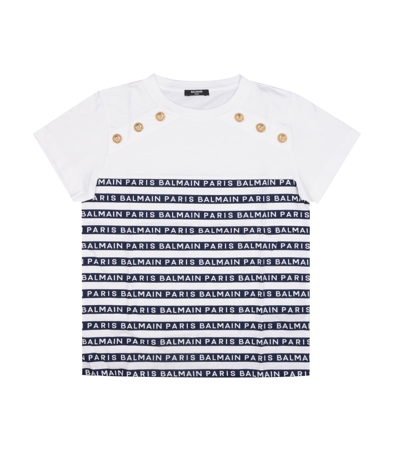 Balmain Kids | T-Shirt Bianca e Blu