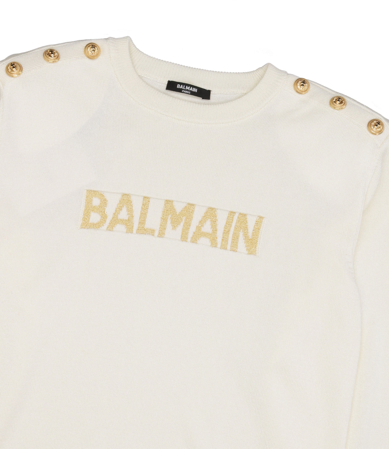 Balmain Kids | Ivory and Gold Sweater