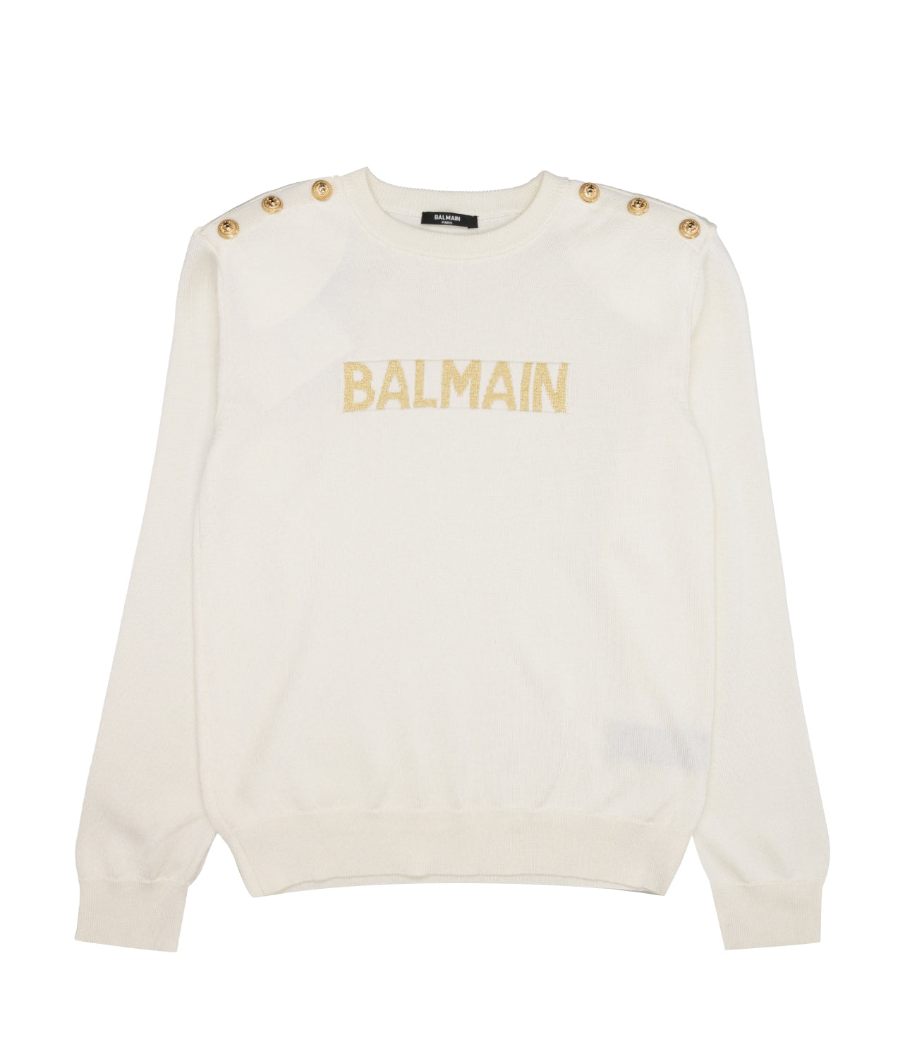 Balmain Kids | Ivory and Gold Sweater