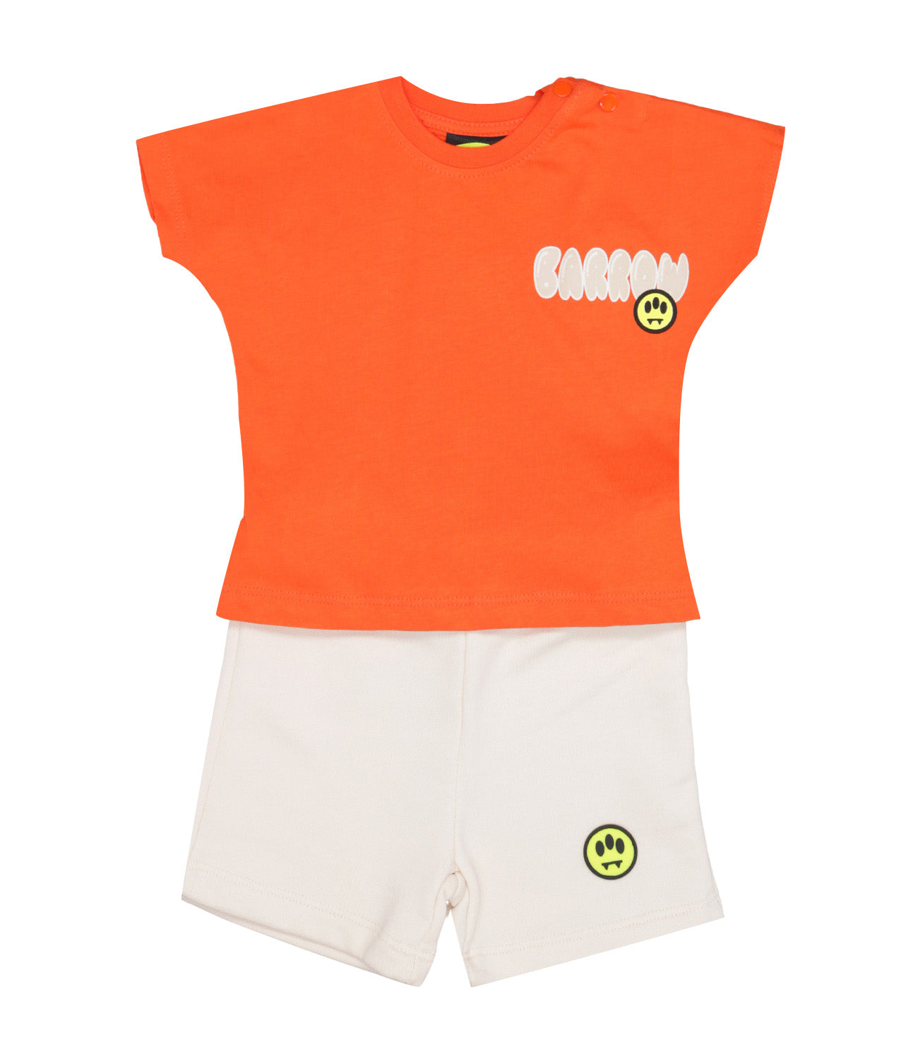 Barrow Kids | Orange and Beige Jersey Sweater and Pant Set