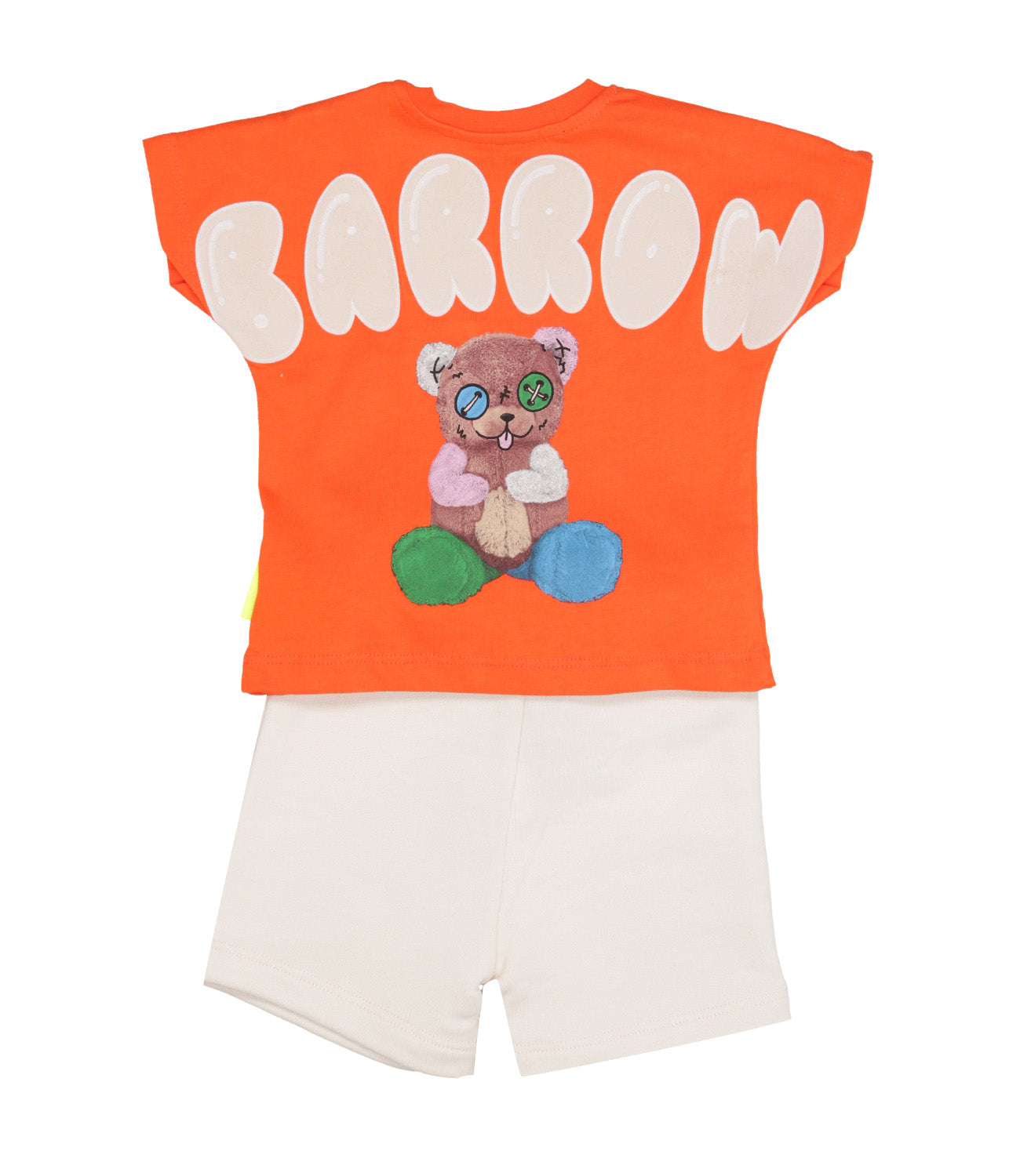 Barrow Kids | Orange and Beige Jersey Sweater and Pant Set