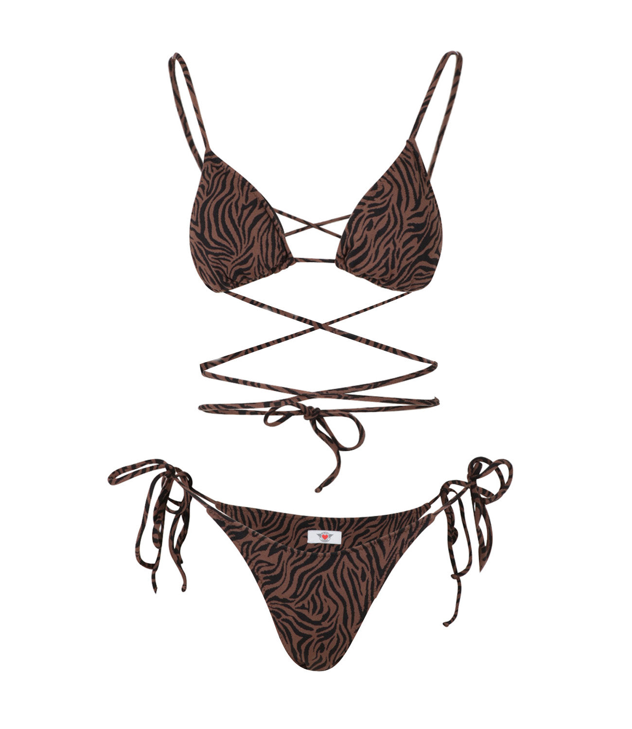 Bikini Lovers | Costume Bikini Mona Marrone e Nero