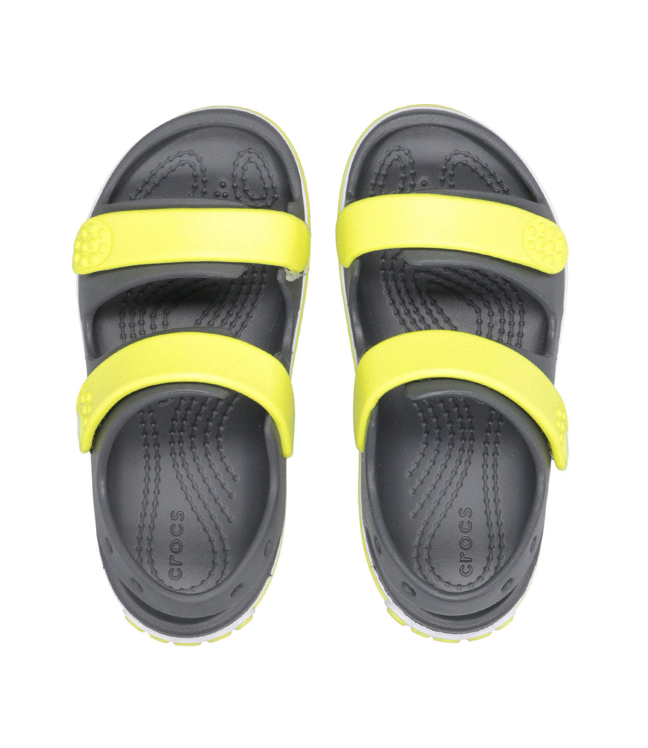 Crocs Kids | Crocband Cruiser Sandal Grey and Fluorescent Yellow