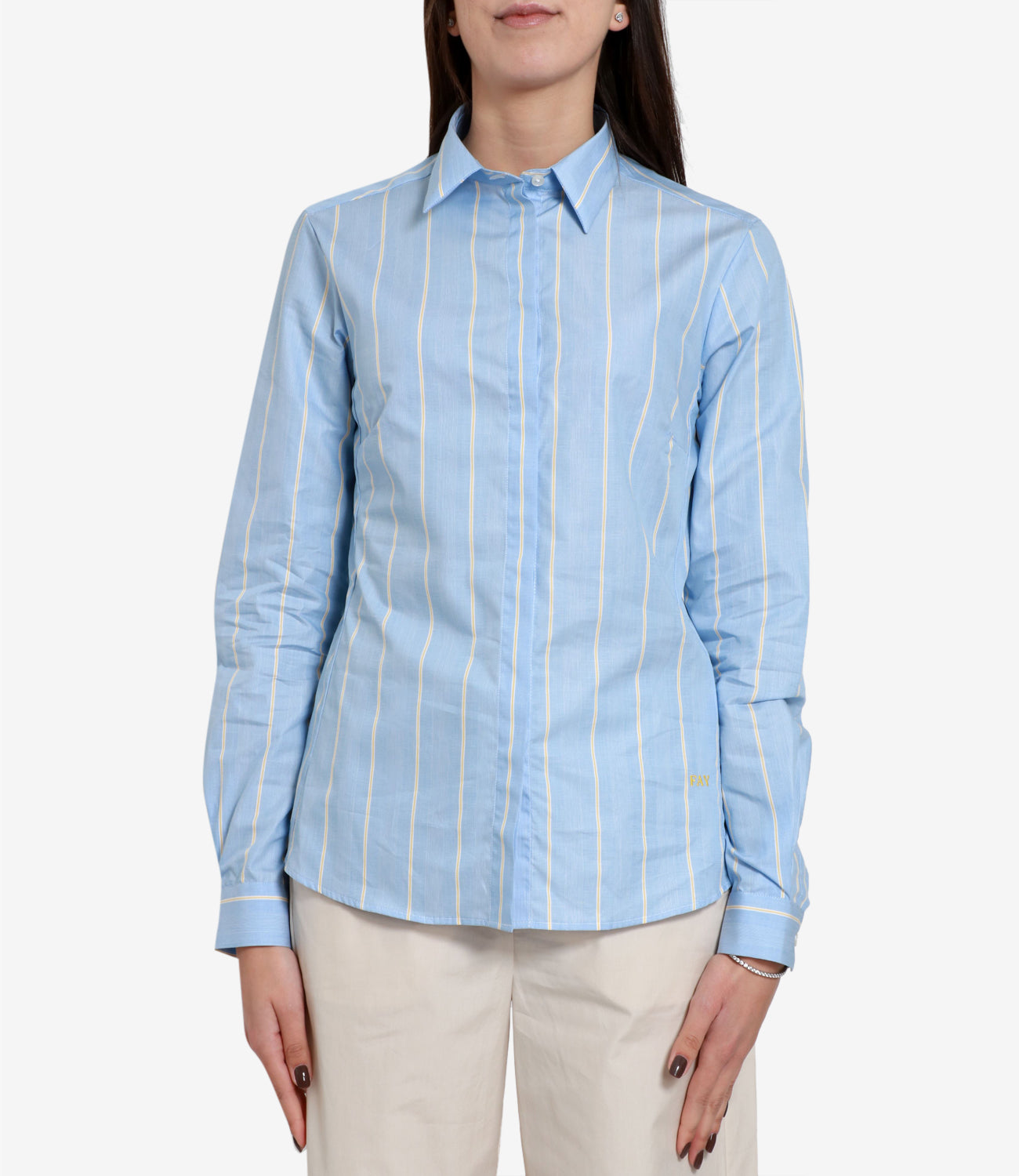 Fay | Camicia Celeste e Gialla