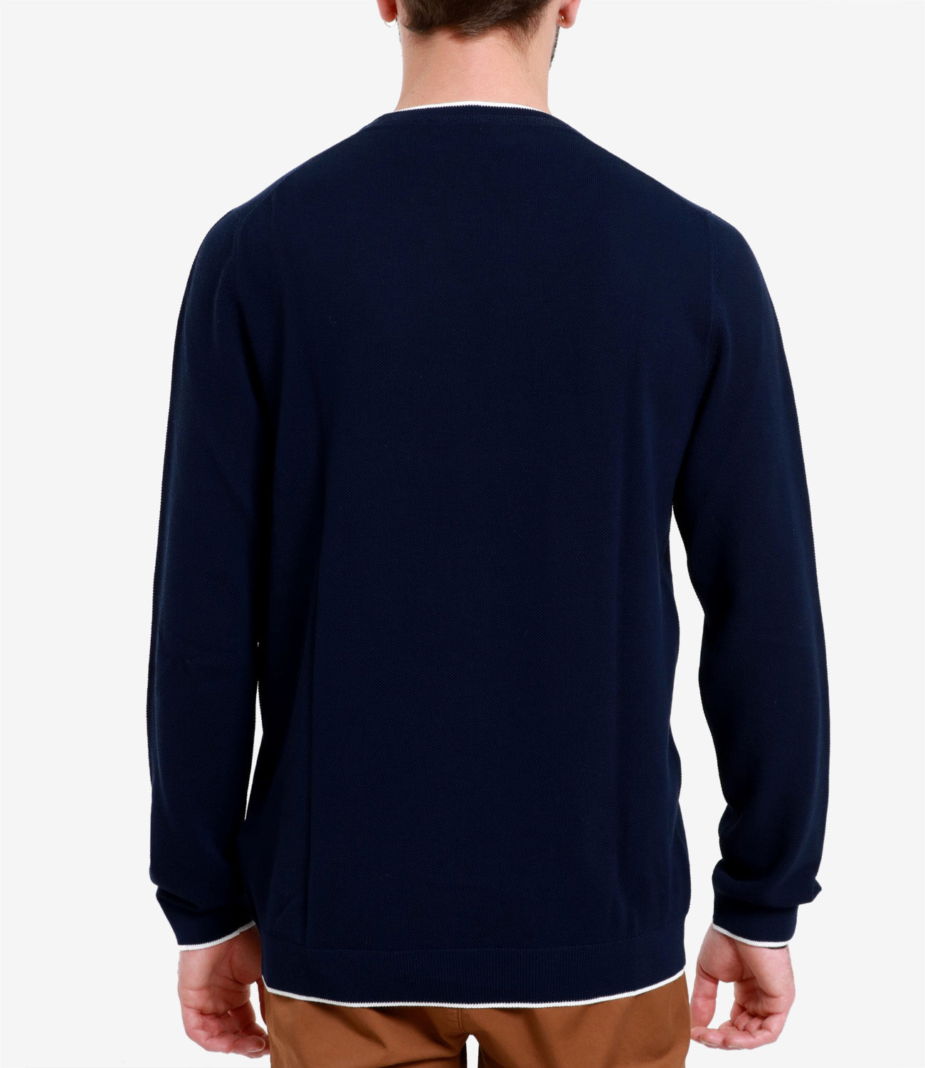 Fay | Navy Blue and White Sweater