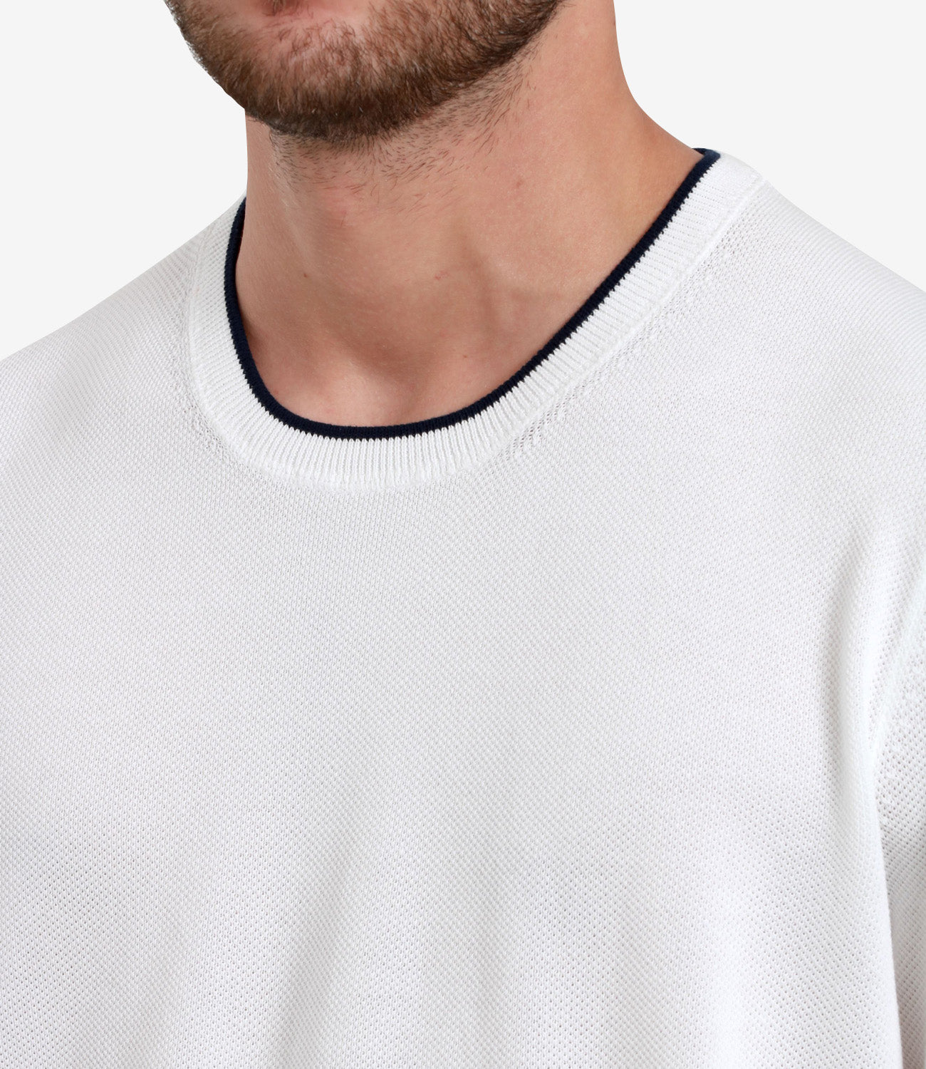 Fay | Maglia Bianco e Blu Navy