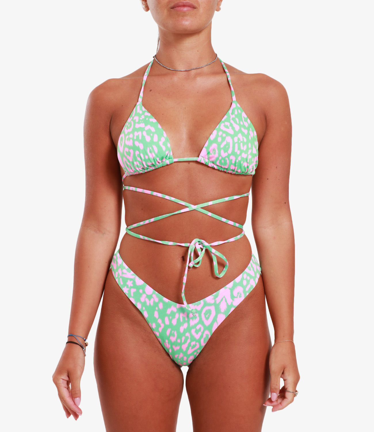 F**K Project | Aqua Green and Pink Bikini Swimsuit