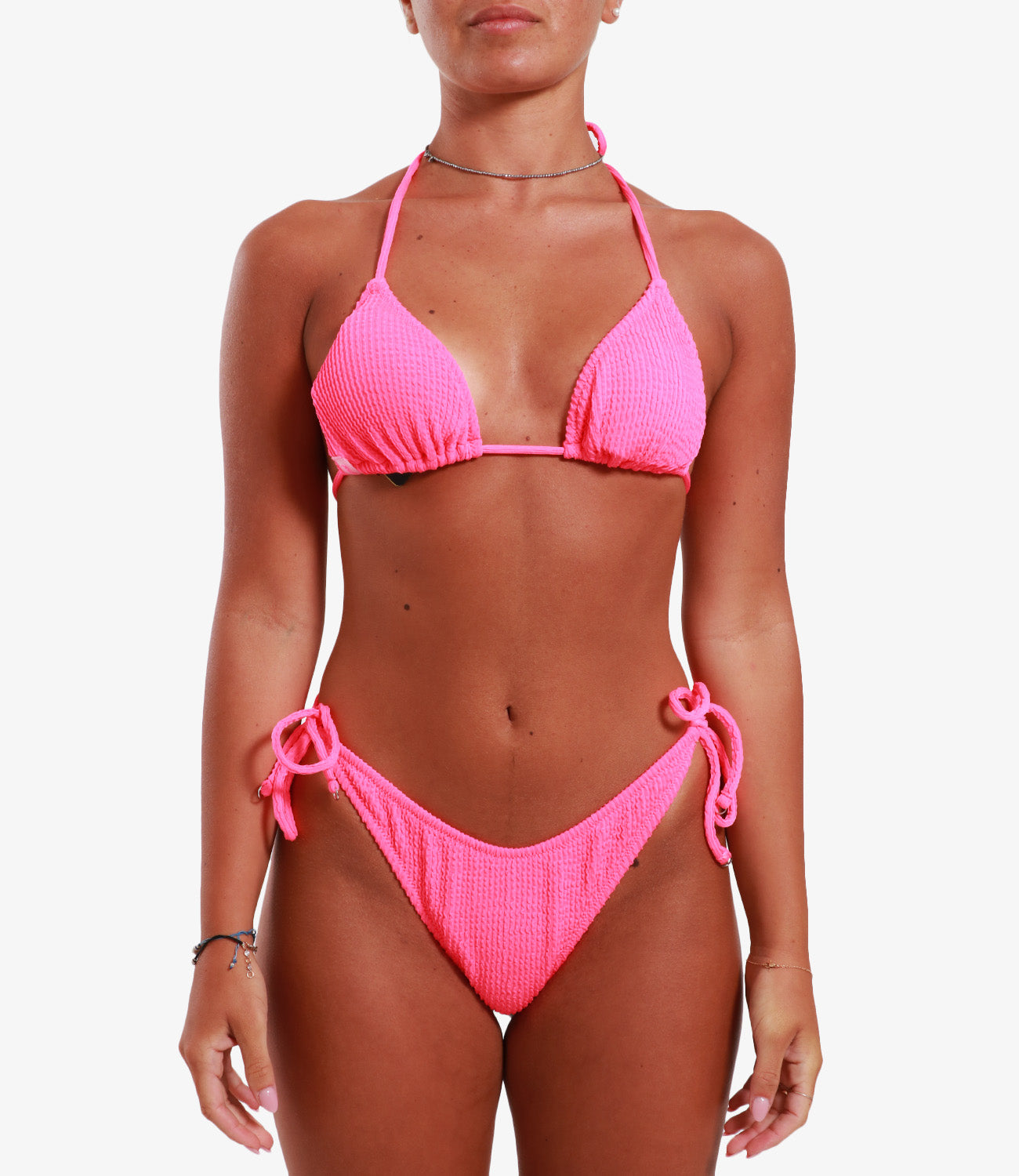 F**K Project | Fuxia Fluo Triangle Swimsuit