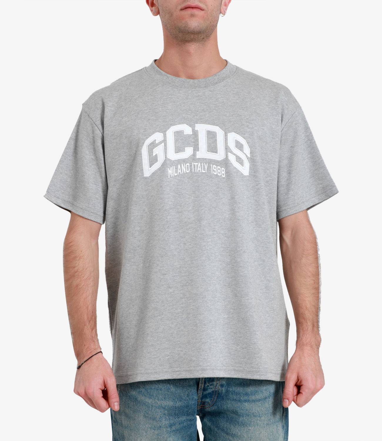 GCDS | T-Shirt Logo Loose Grigia