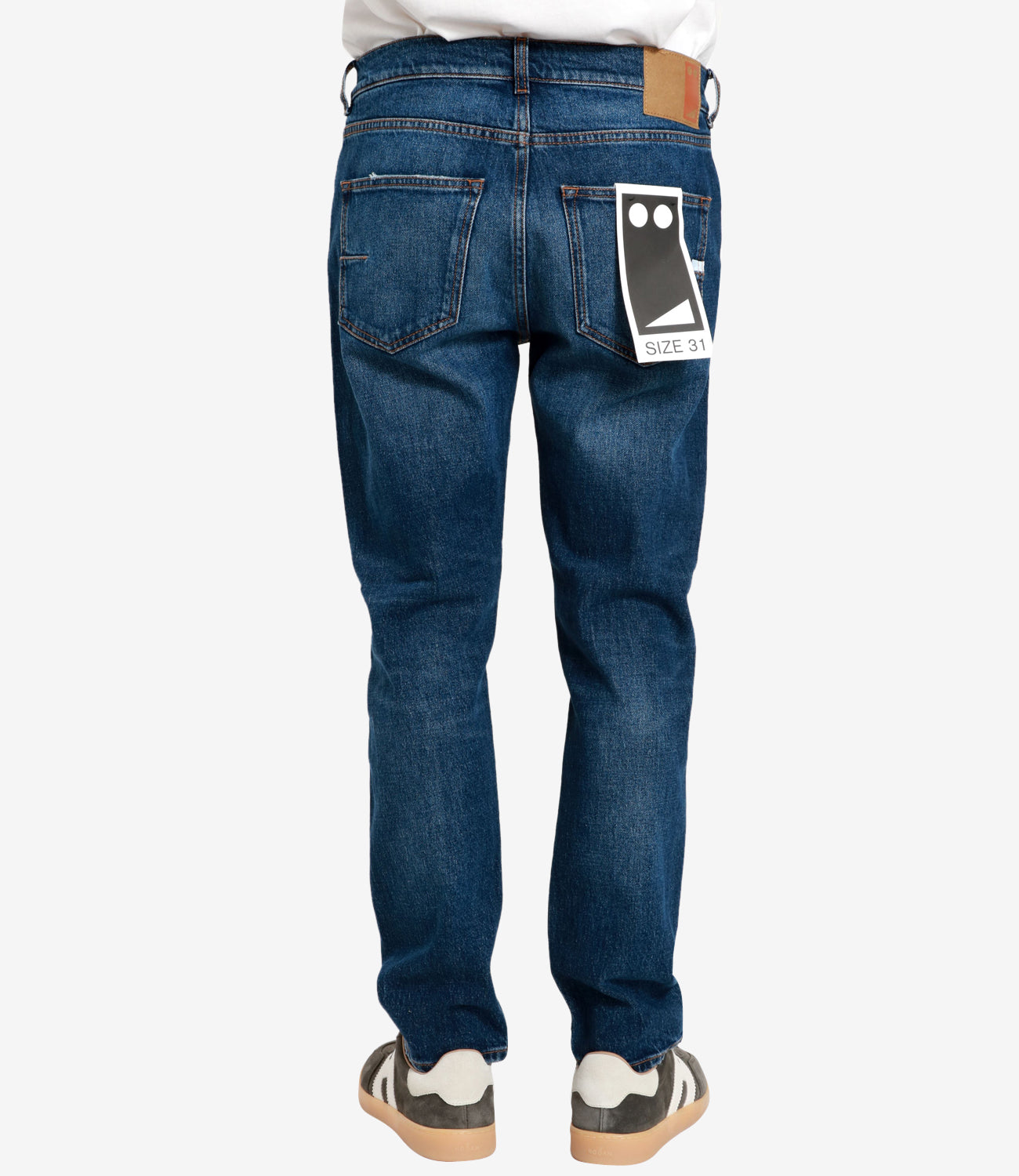 Grifoni | Regular Cropped Fit Blue Jeans