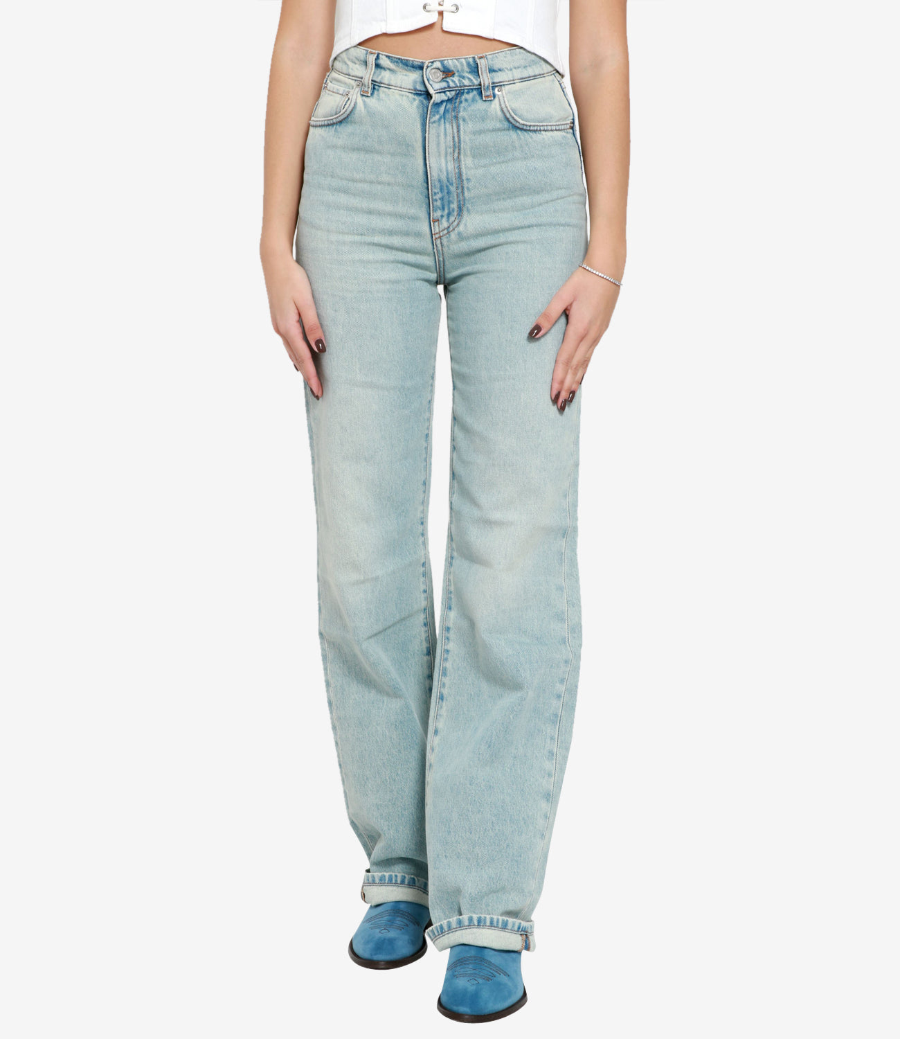 Grifoni | Jeans Wide Leg Denim Clear