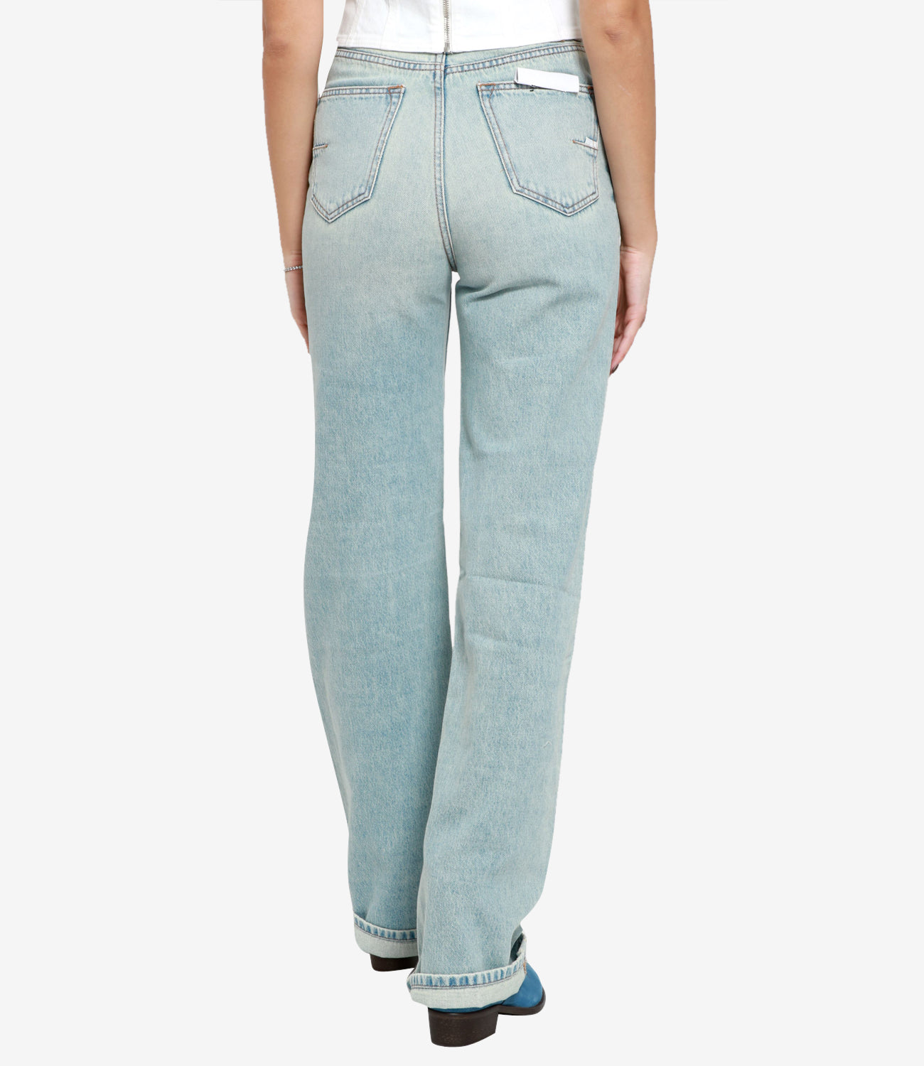 Grifoni | Jeans Wide Leg Denim Chiaro