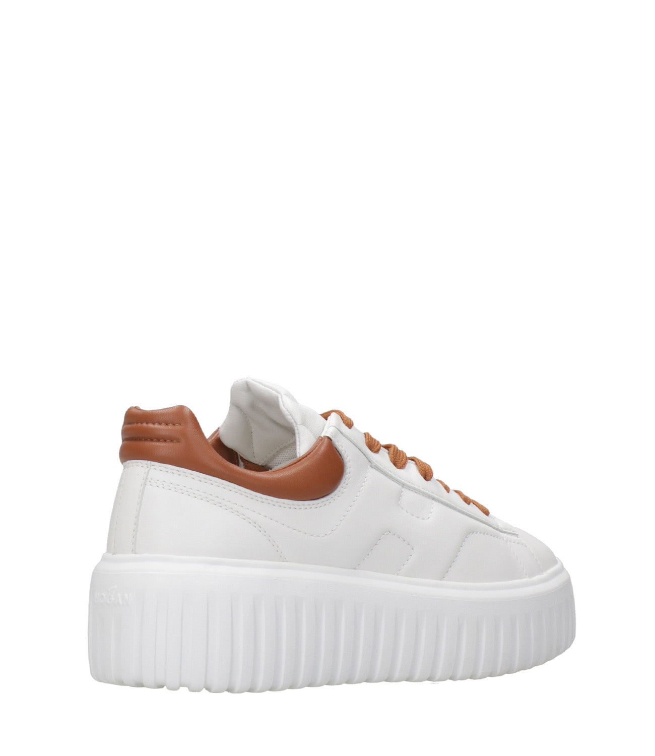 Hogan | Sneakers H-Stripes Allacciato Bianco e Cuoio