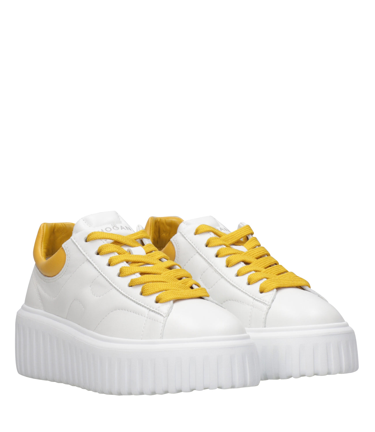 Hogan | Sneakers H-Stripes Lace-up White and Yellow