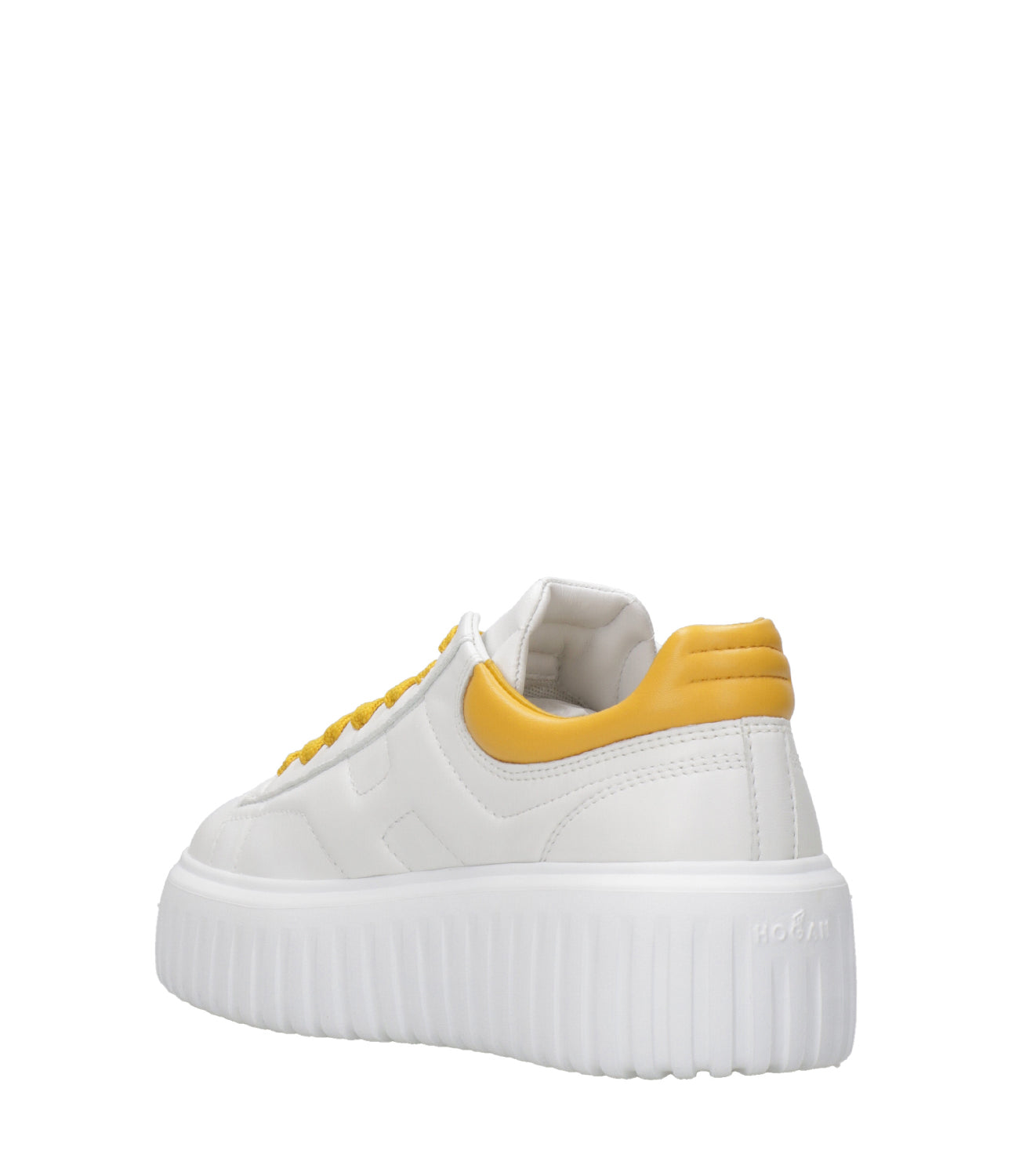 Hogan | Sneakers H-Stripes Allacciato Bianco e Giallo