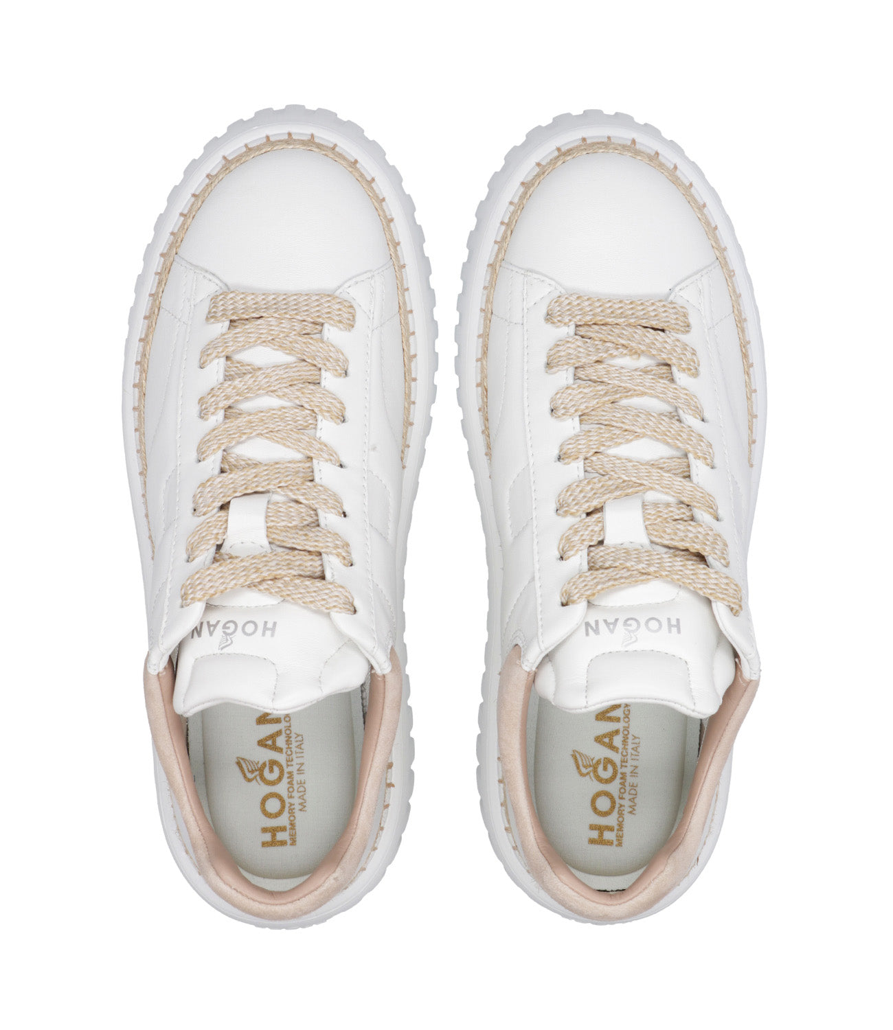 Hogan | Sneakers H-Stripes H659 Bianco e Beige