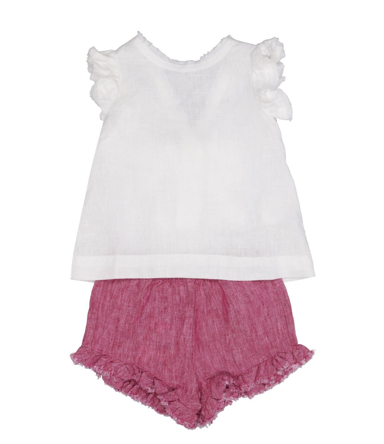 Il Gufo | Tropea White and Fuxia Sweater and Pant Set