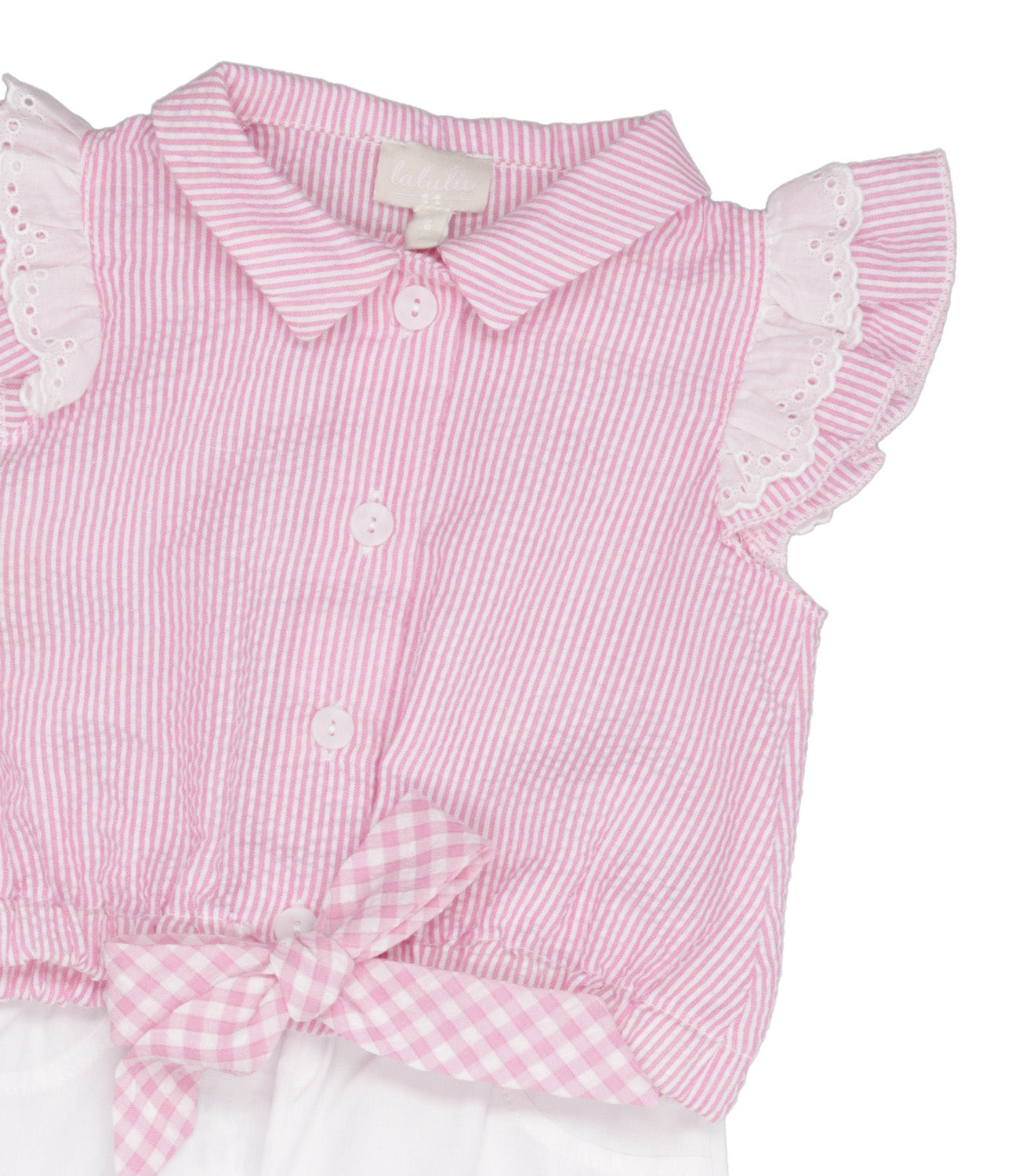 Lalalù | Pink and White Shirt and Pant Set