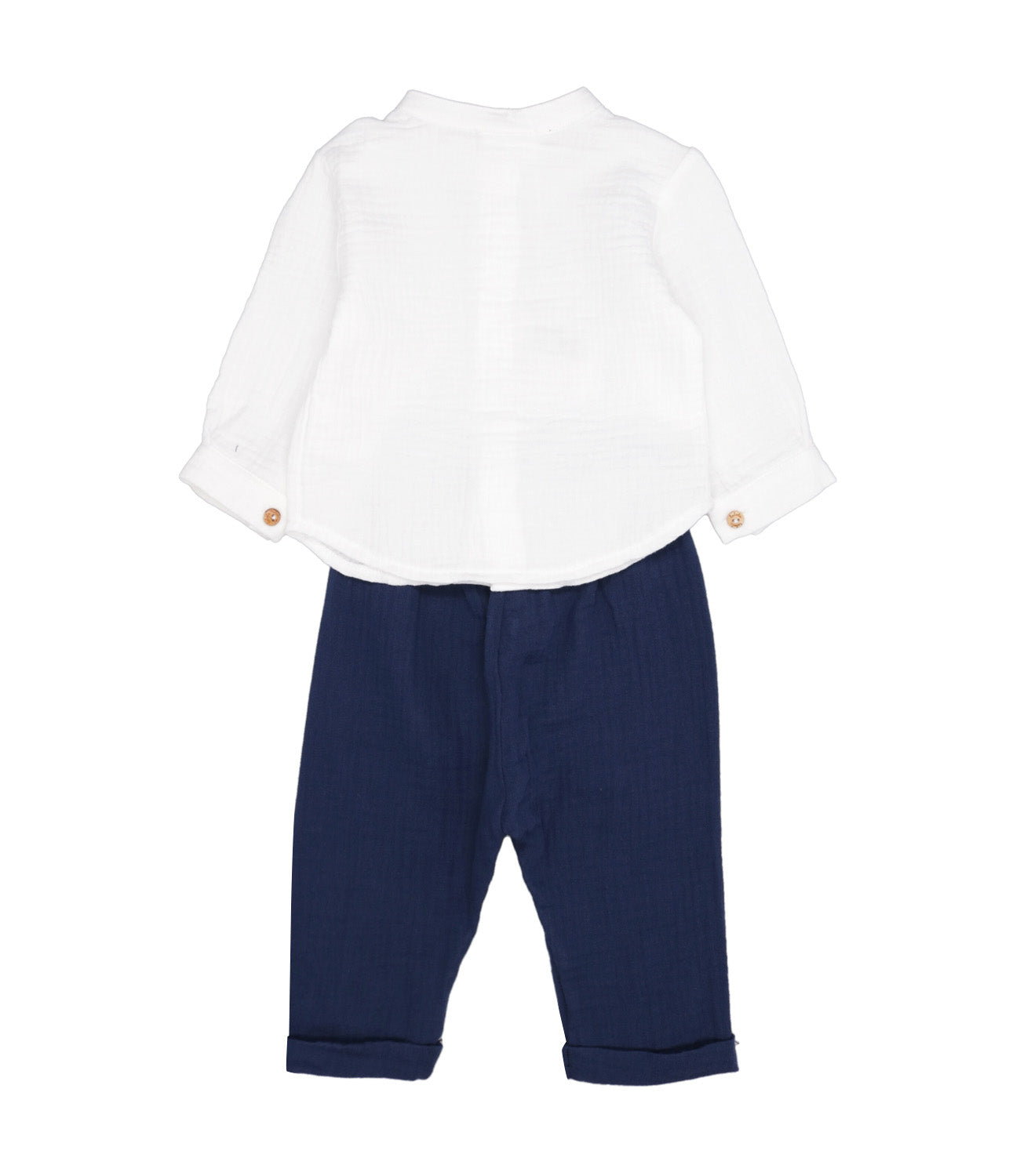 Lalalù | Set Camicia e Pantalone Blu Navy