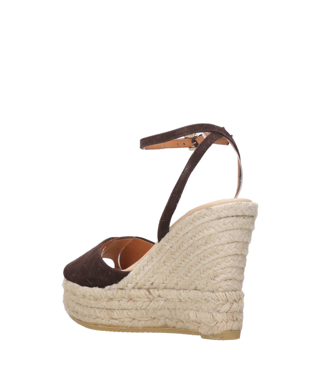 Manebi | Espadrilles Open Toe Wedge Chocolate Brown