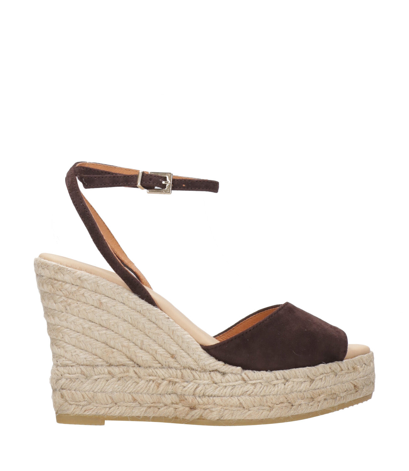 Manebi | Espadrillas Open Toe Wedge Marrone Cioccolato