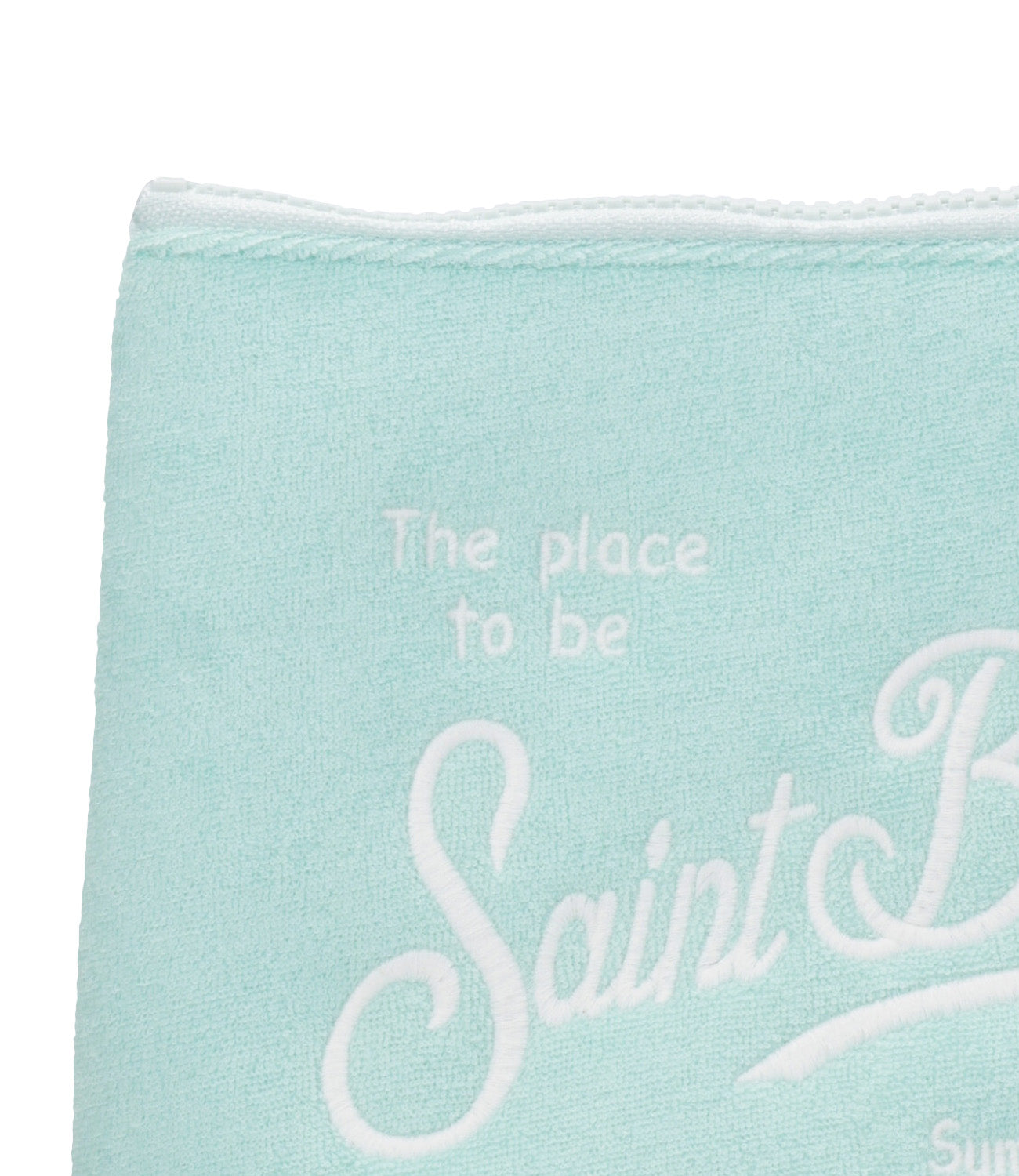 MC2 Saint Barth | Aline Green and White Clutch Bag