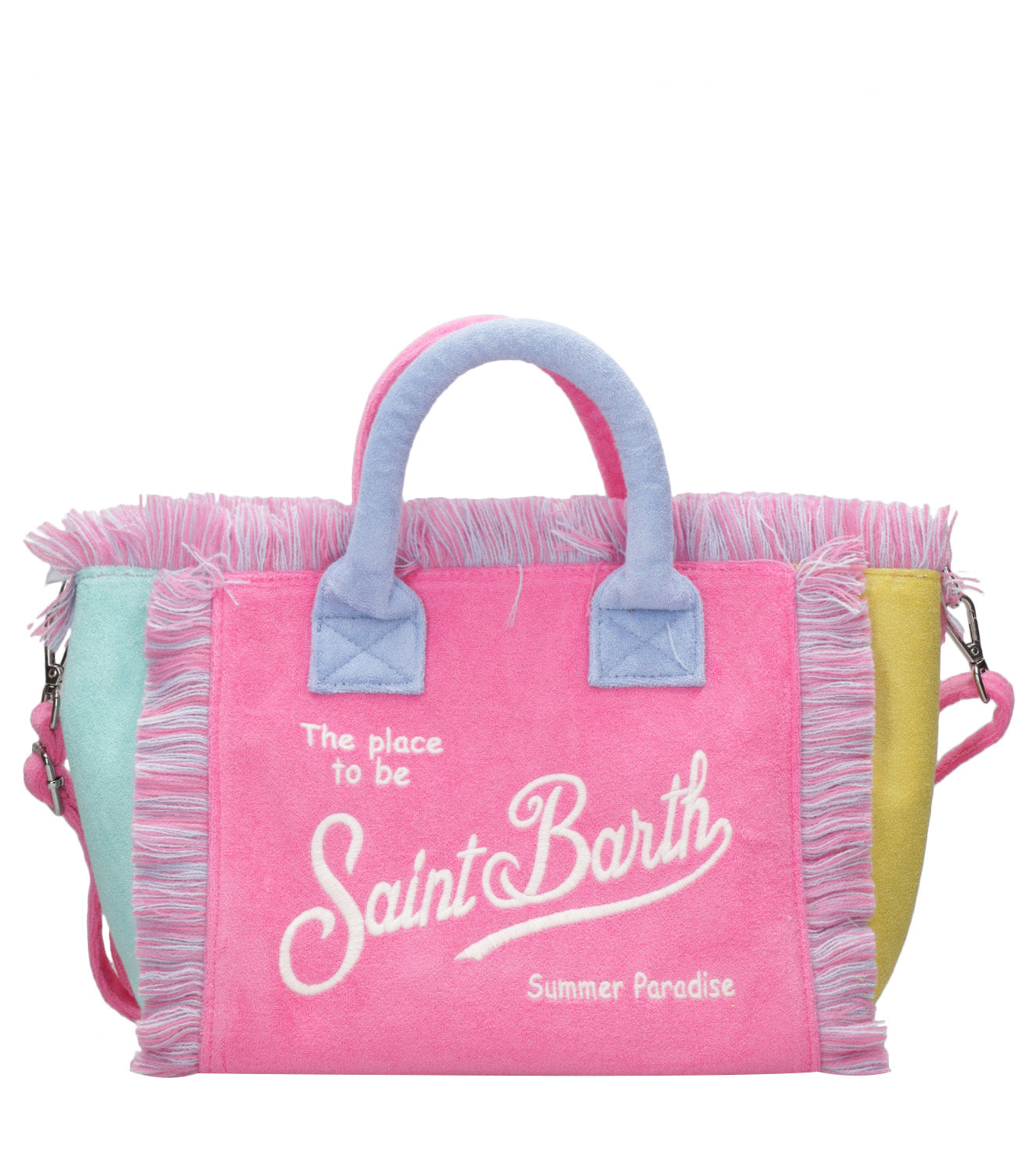 MC2 Saint Barth | Colette Sponge Pink and Light Blue Bag