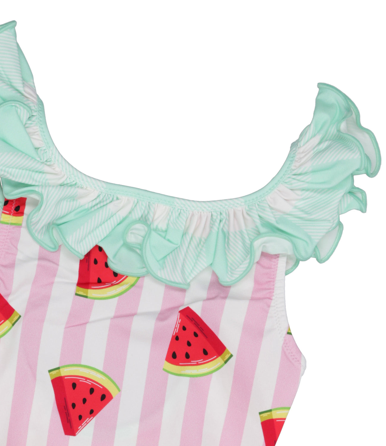 MC2 Saint Barth Kids | One-piece Swimsuit Armelle Pink and White