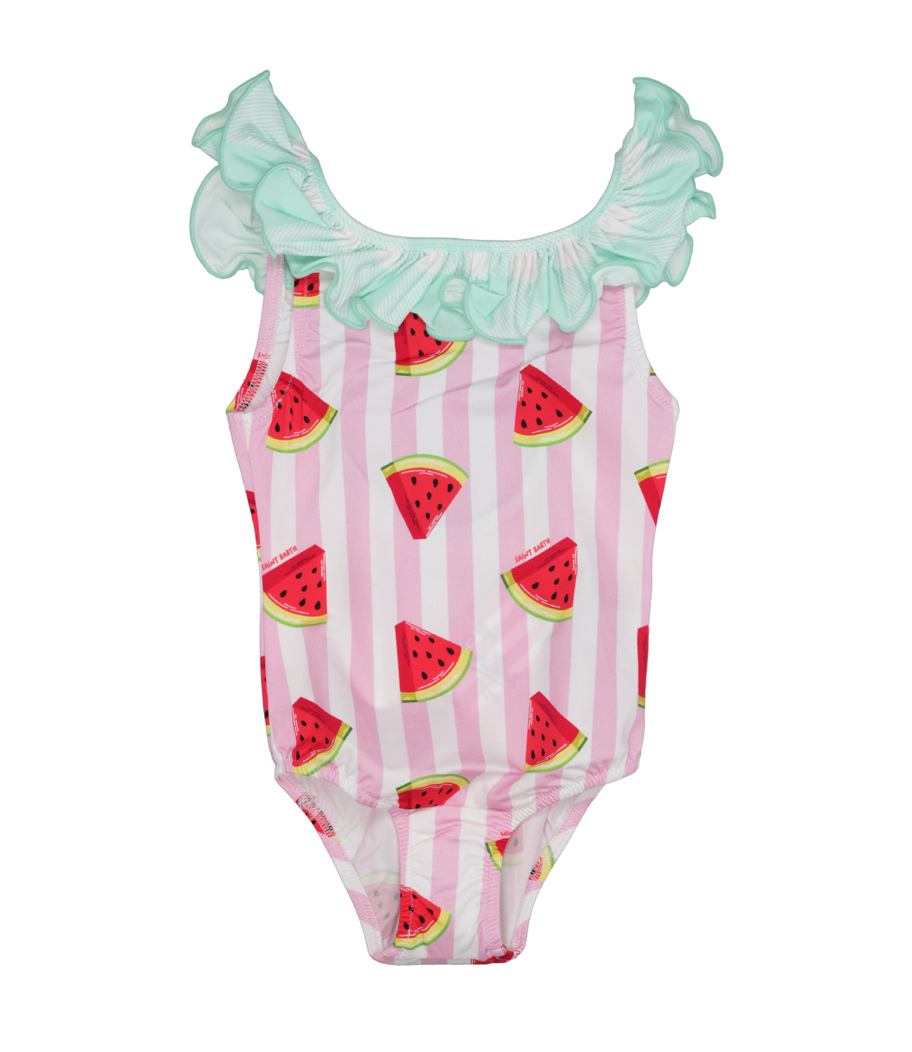 MC2 Saint Barth Kids | One-piece Swimsuit Armelle Pink and White