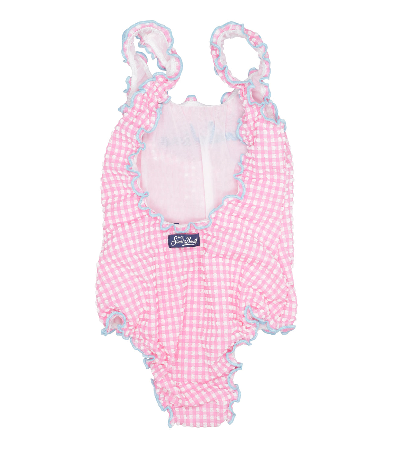 MC2 Saint Barth Kids | One-piece Swimsuit Clio Pink and White