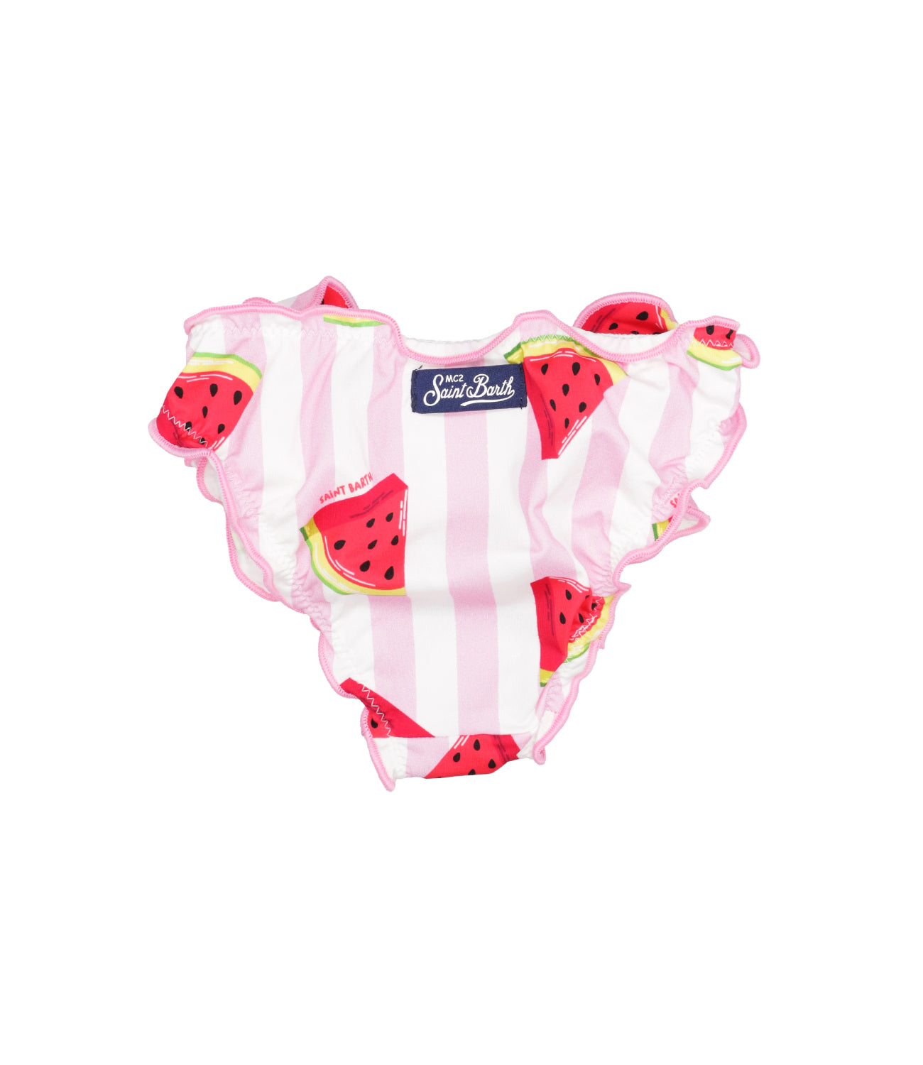 MC2 Saint Barth Kids | Pink and White Swimsuit Briefs