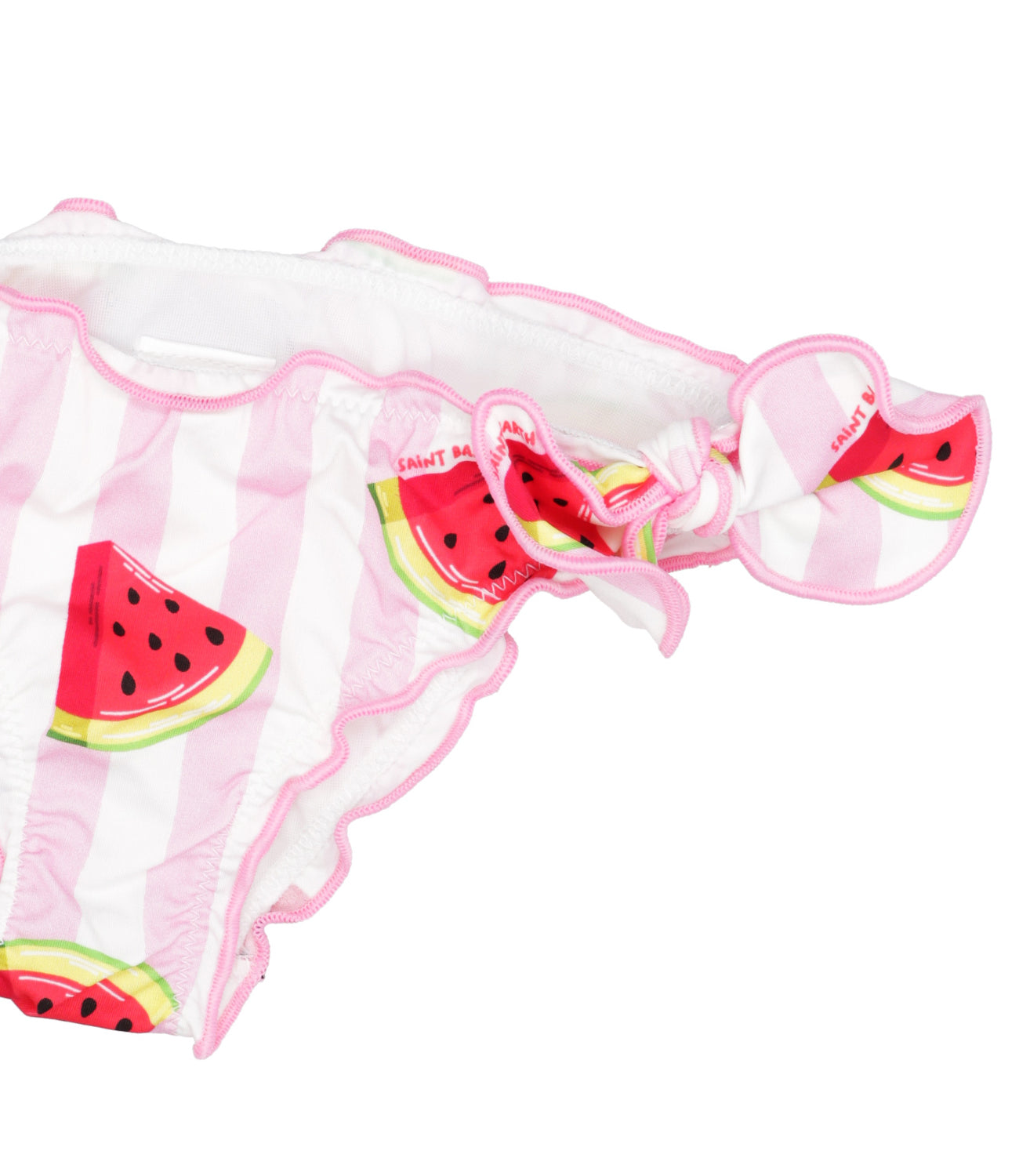 MC2 Saint Barth Kids | Pink and White Swimsuit Briefs