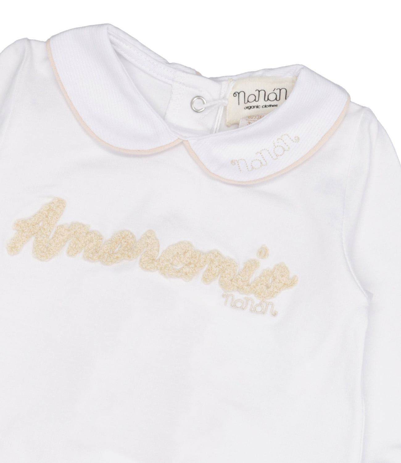 Nanan | White and Beige Sleepsuit