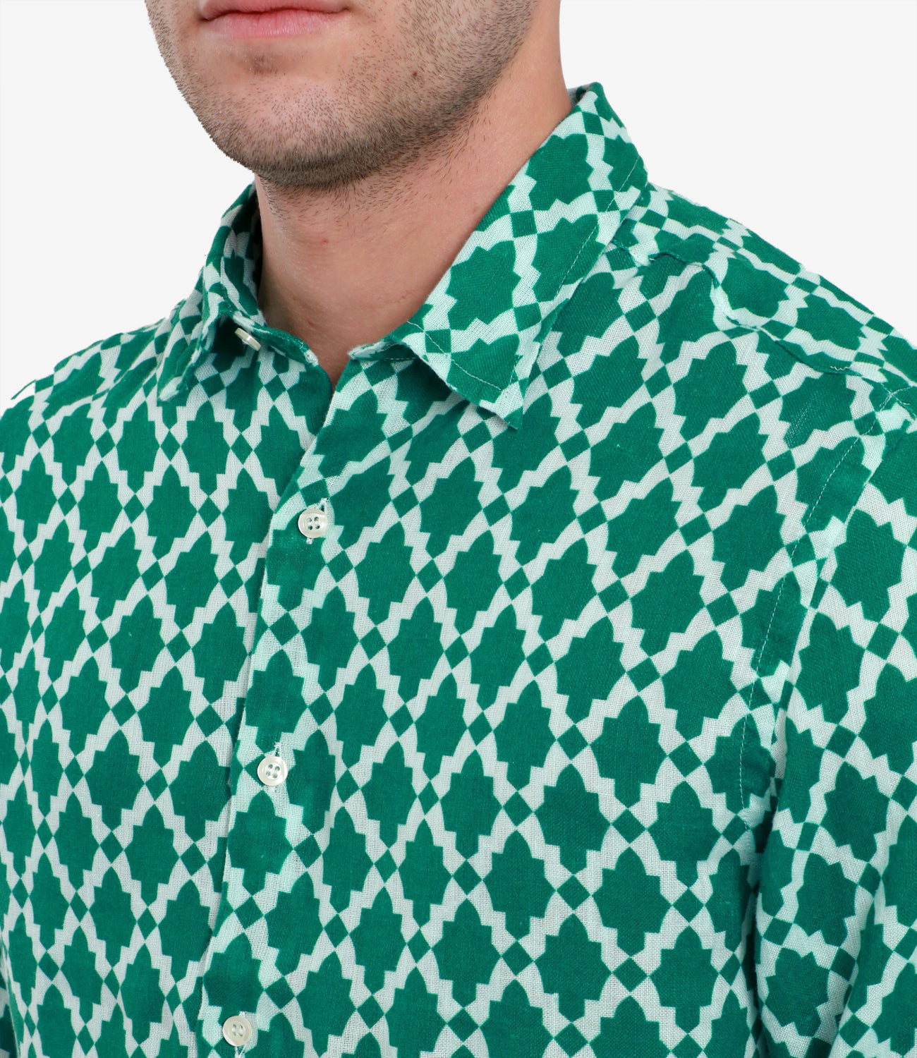 Peninsula Swim&Wear | Green and White Shirt