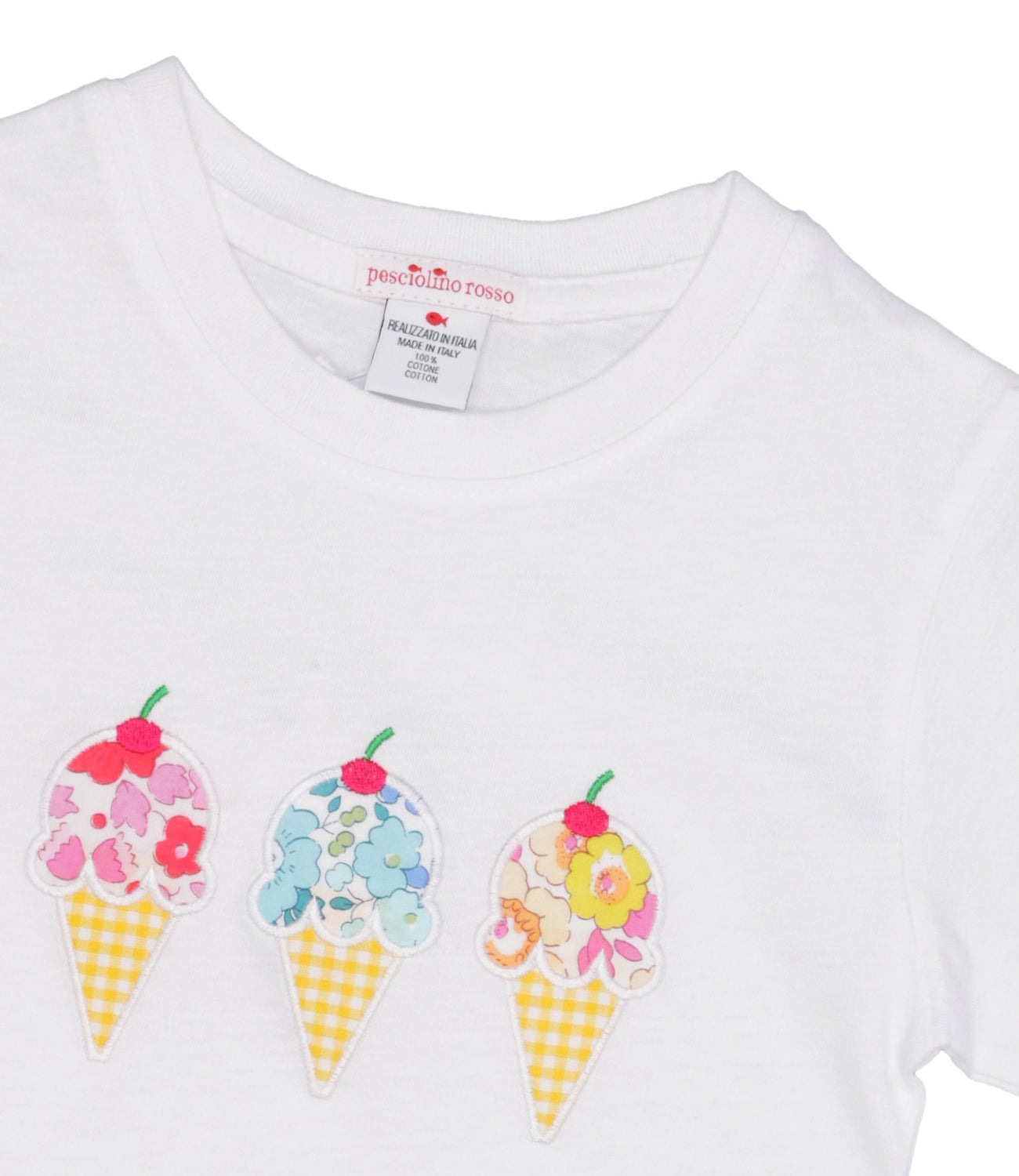 Pesciolino Rosso Kids Beachwear | T-Shirt Gelatini Bianco